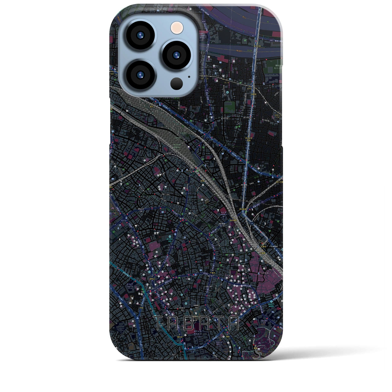 【田端(東京都)】地図柄iPhoneケース(バックカバータイプ)