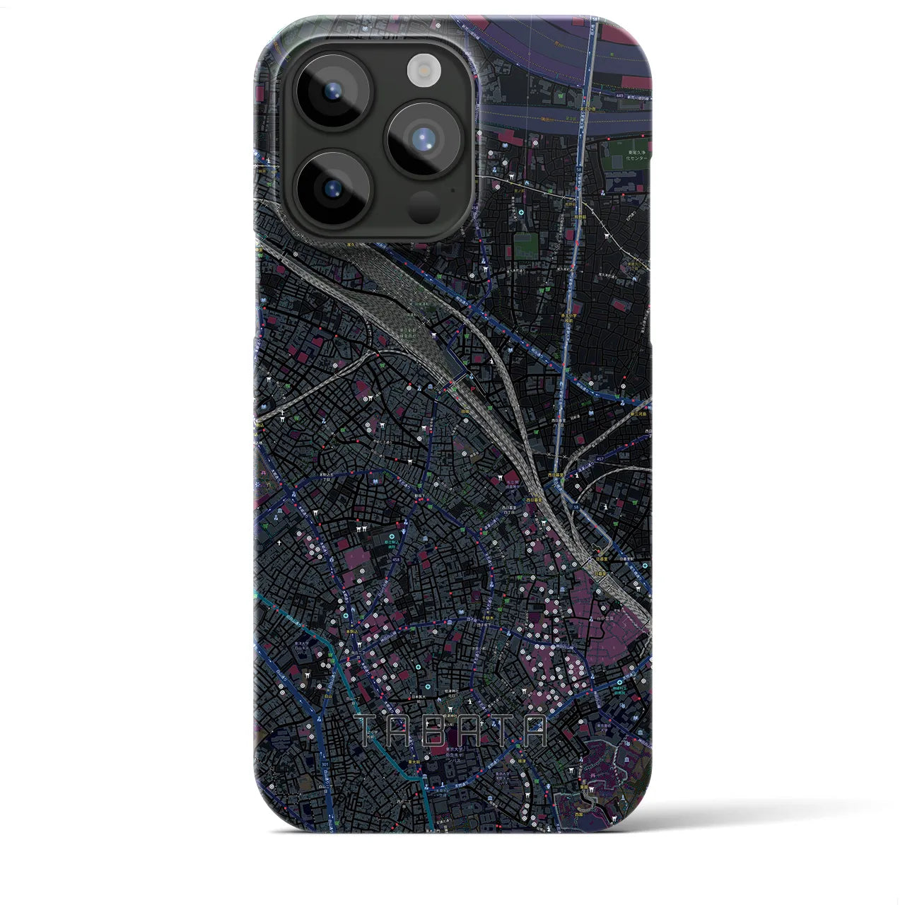 【田端(東京都)】地図柄iPhoneケース(バックカバータイプ)