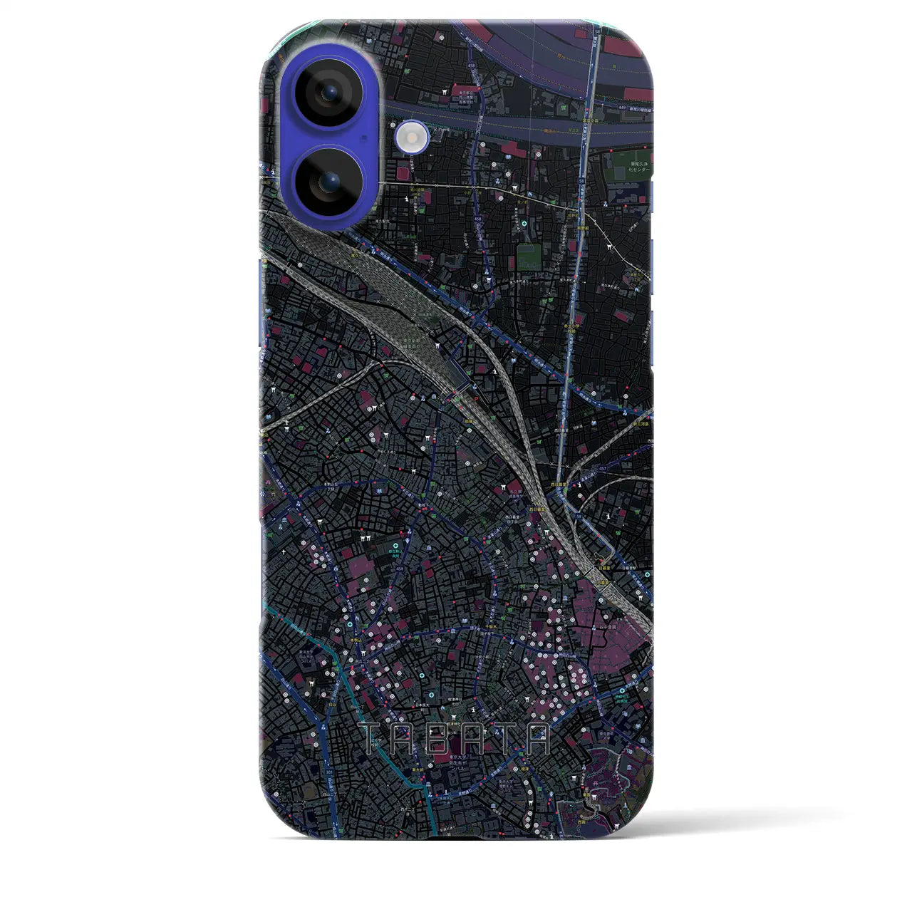 【田端(東京都)】地図柄iPhoneケース(バックカバータイプ)