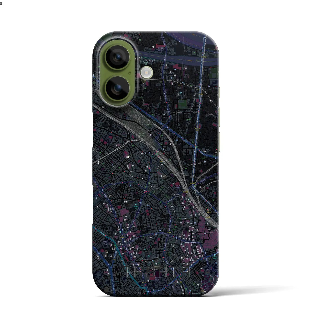 【田端(東京都)】地図柄iPhoneケース(バックカバータイプ)