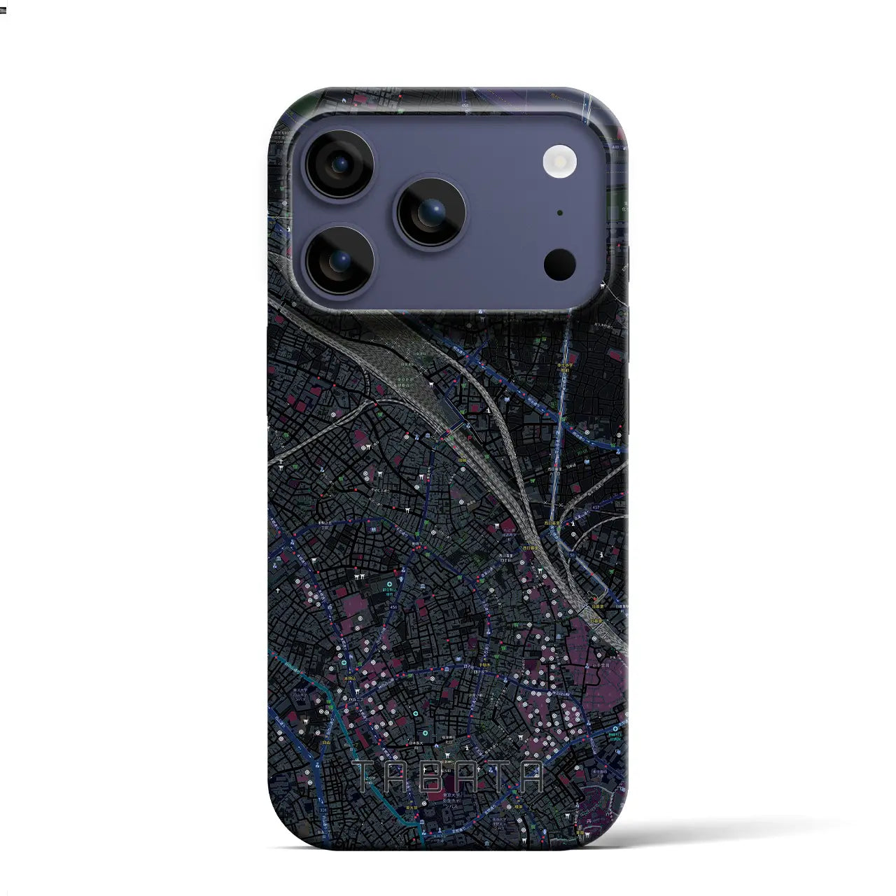 【田端(東京都)】地図柄iPhoneケース(バックカバータイプ)