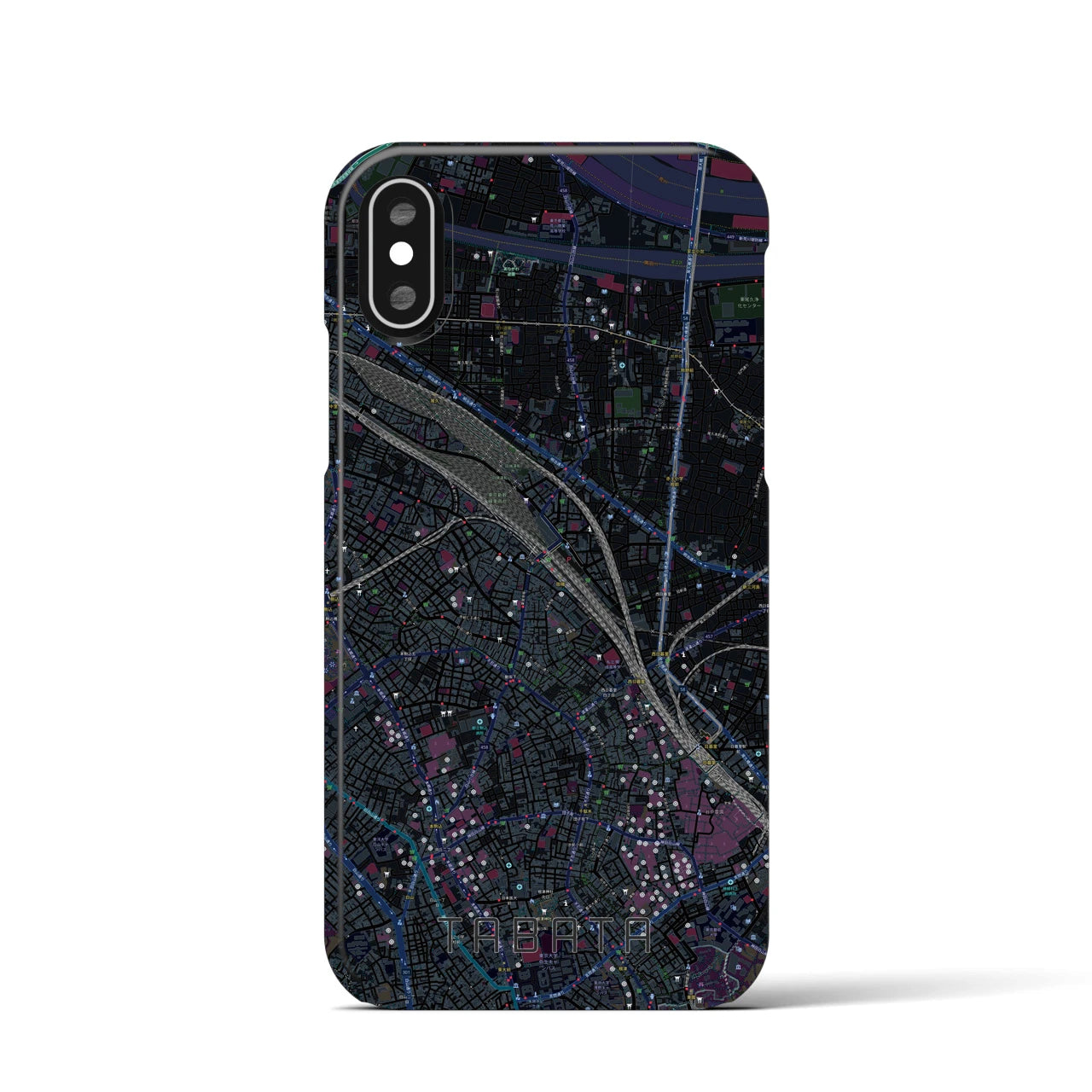 【田端(東京都)】地図柄iPhoneケース(バックカバータイプ)