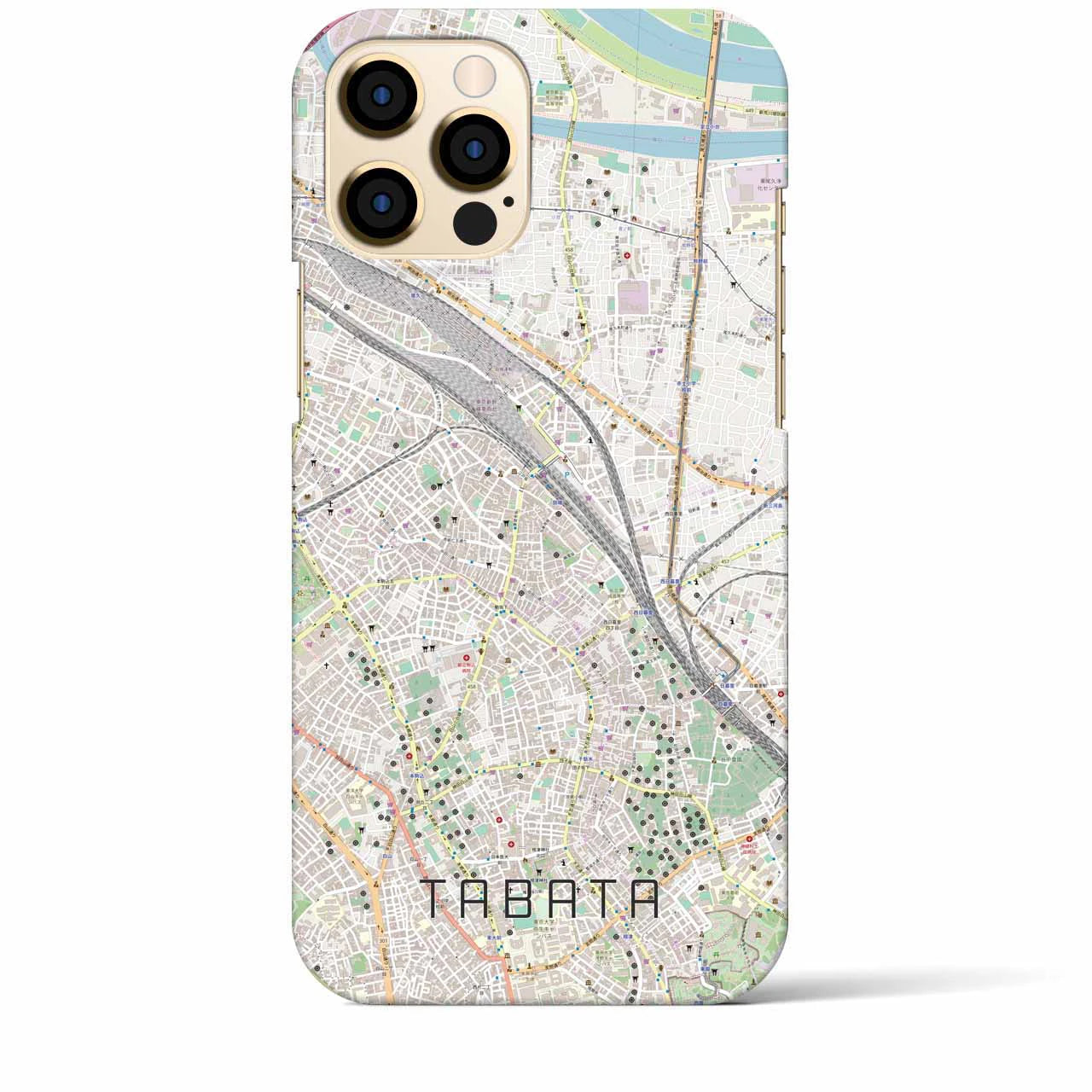 【田端(東京都)】地図柄iPhoneケース(バックカバータイプ)