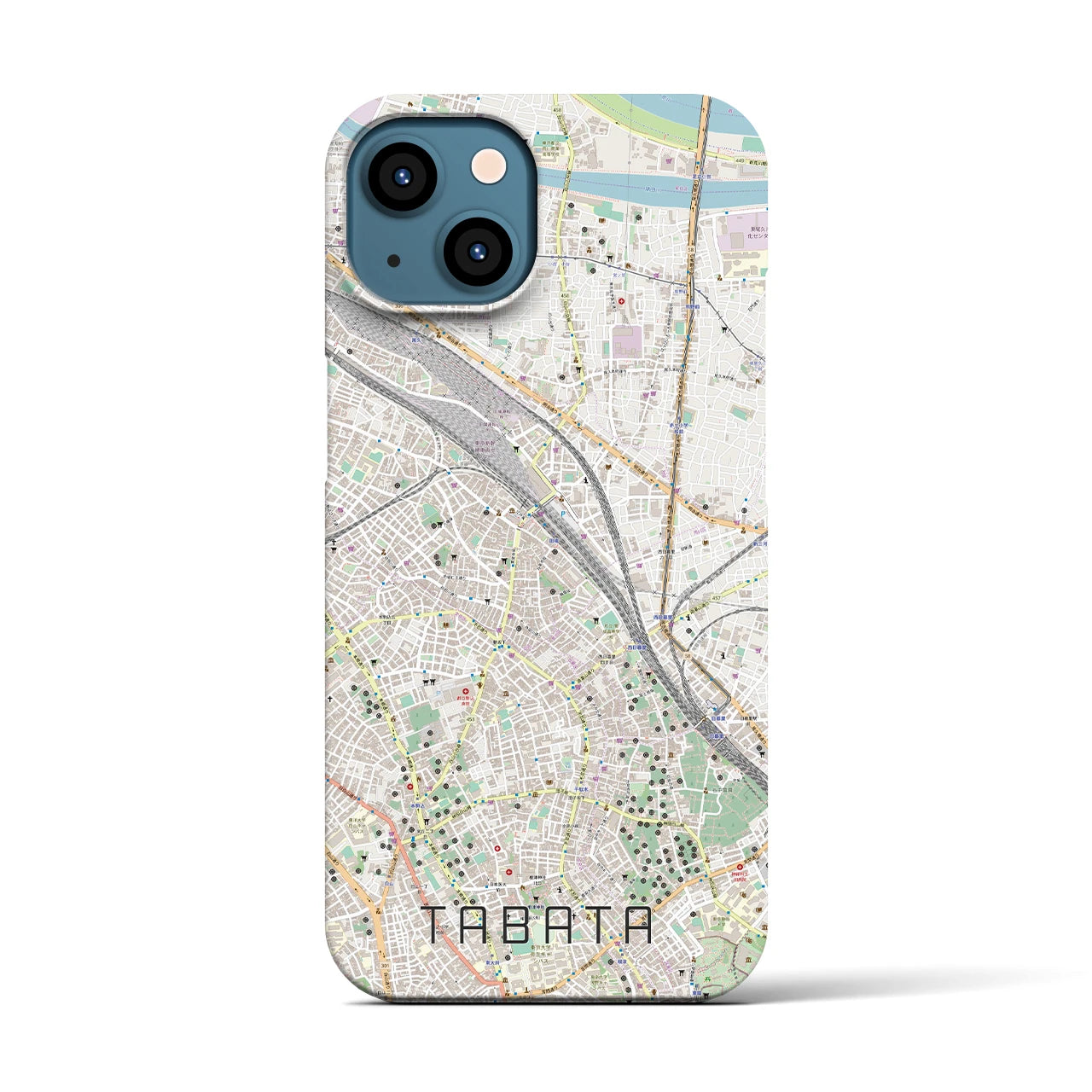 【田端(東京都)】地図柄iPhoneケース(バックカバータイプ)