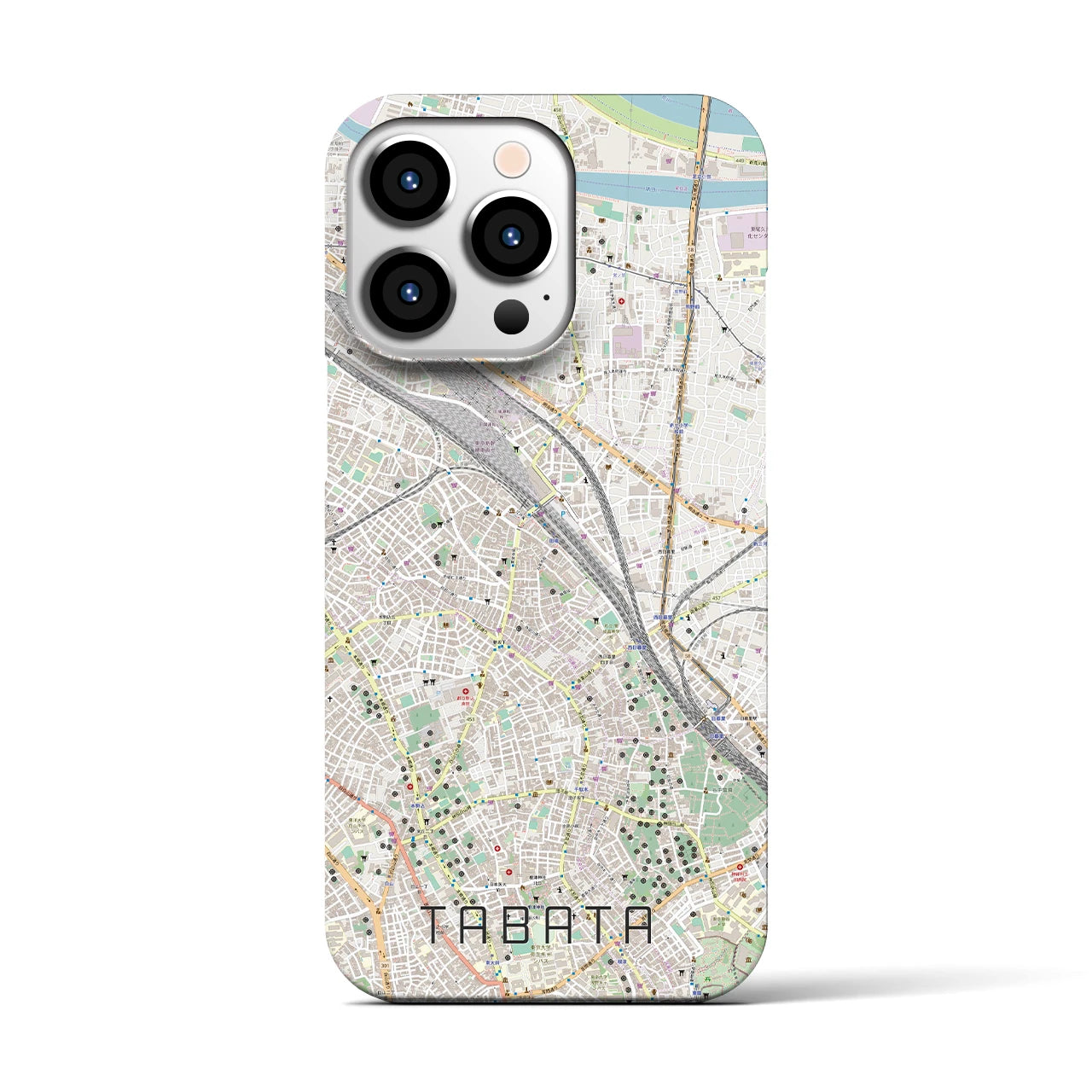 【田端(東京都)】地図柄iPhoneケース(バックカバータイプ)