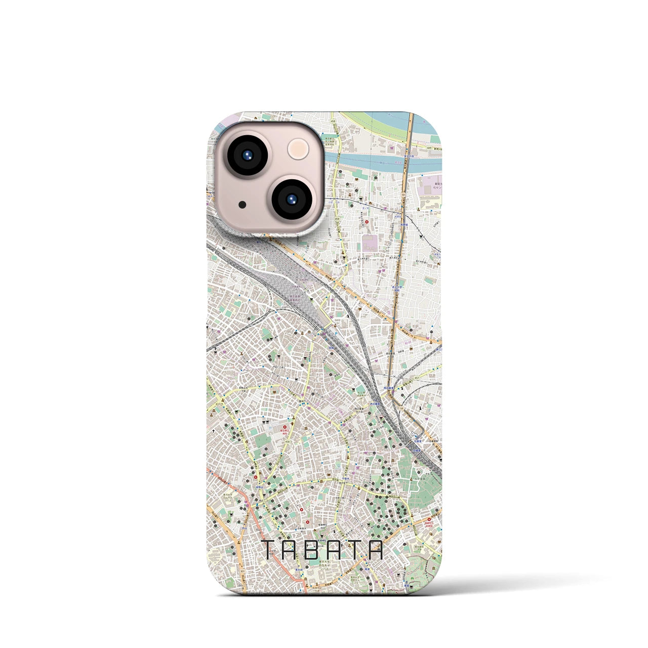 【田端(東京都)】地図柄iPhoneケース(バックカバータイプ)