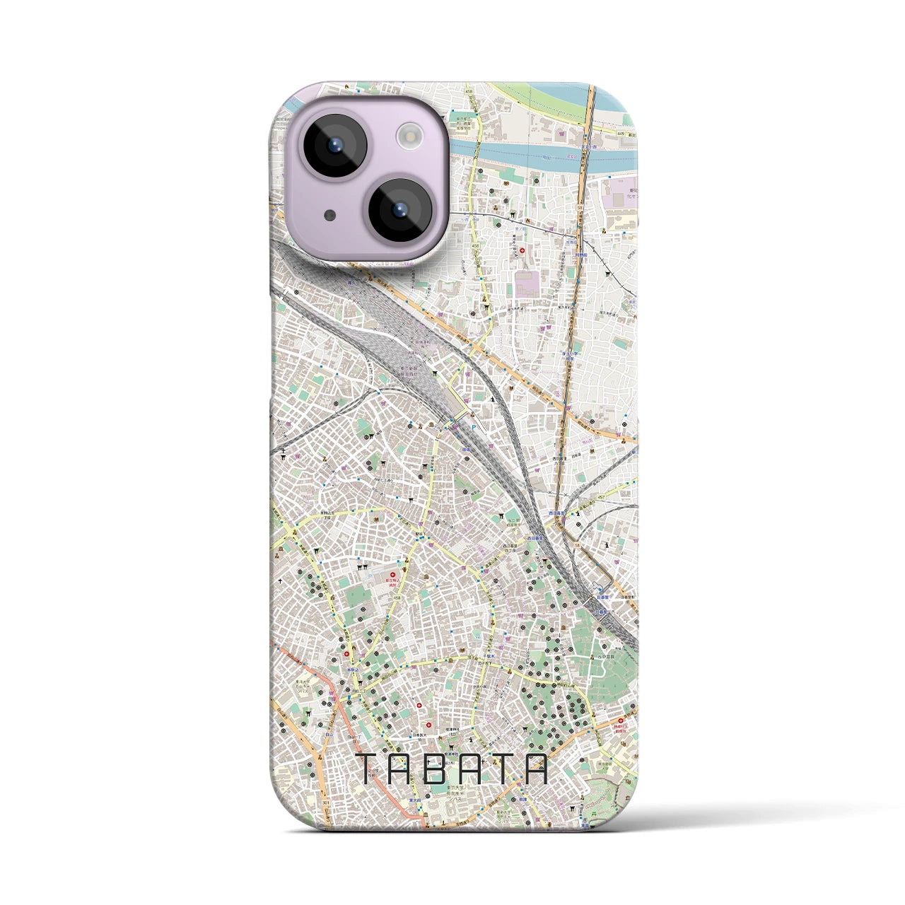 【田端(東京都)】地図柄iPhoneケース(バックカバータイプ)