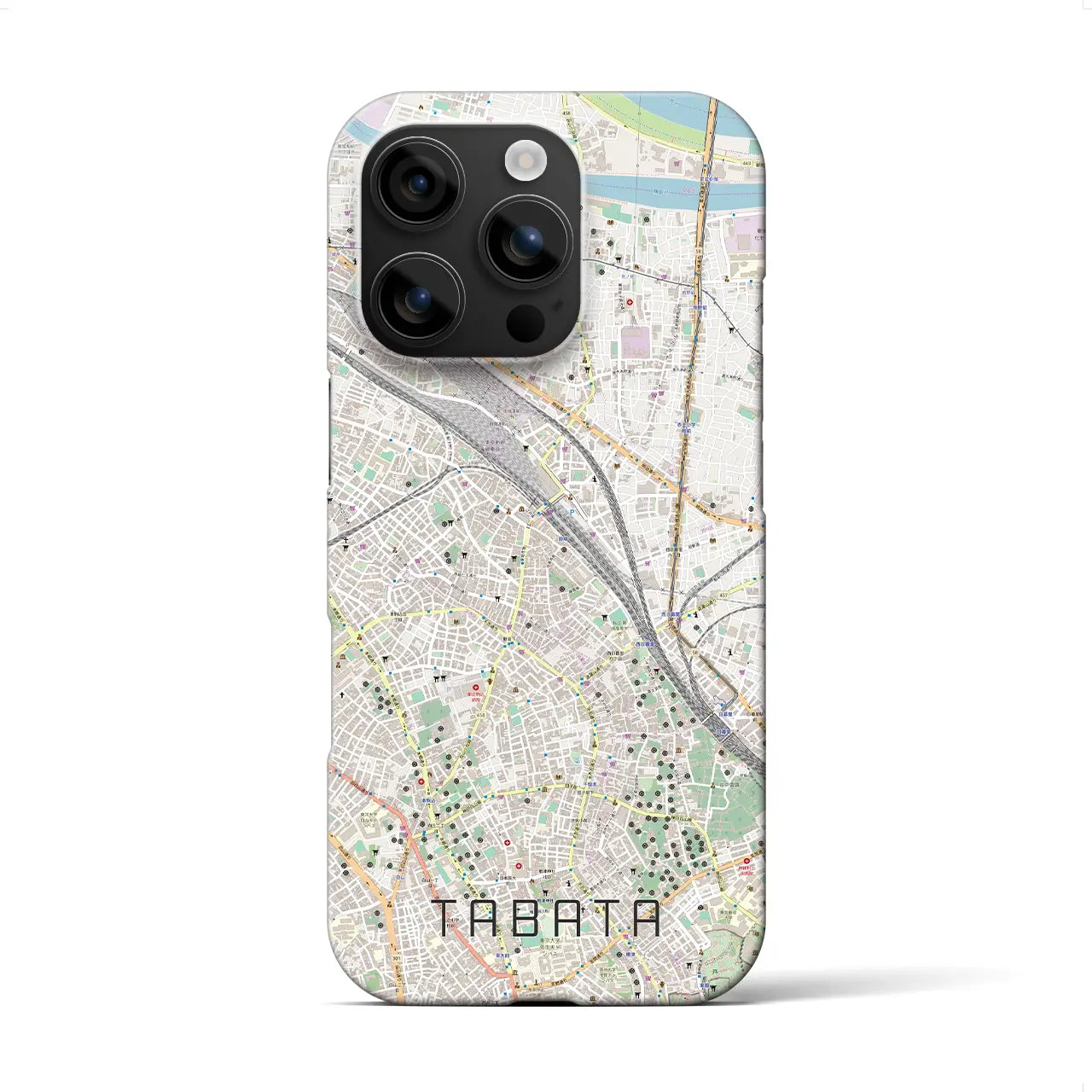 【田端(東京都)】地図柄iPhoneケース(バックカバータイプ)