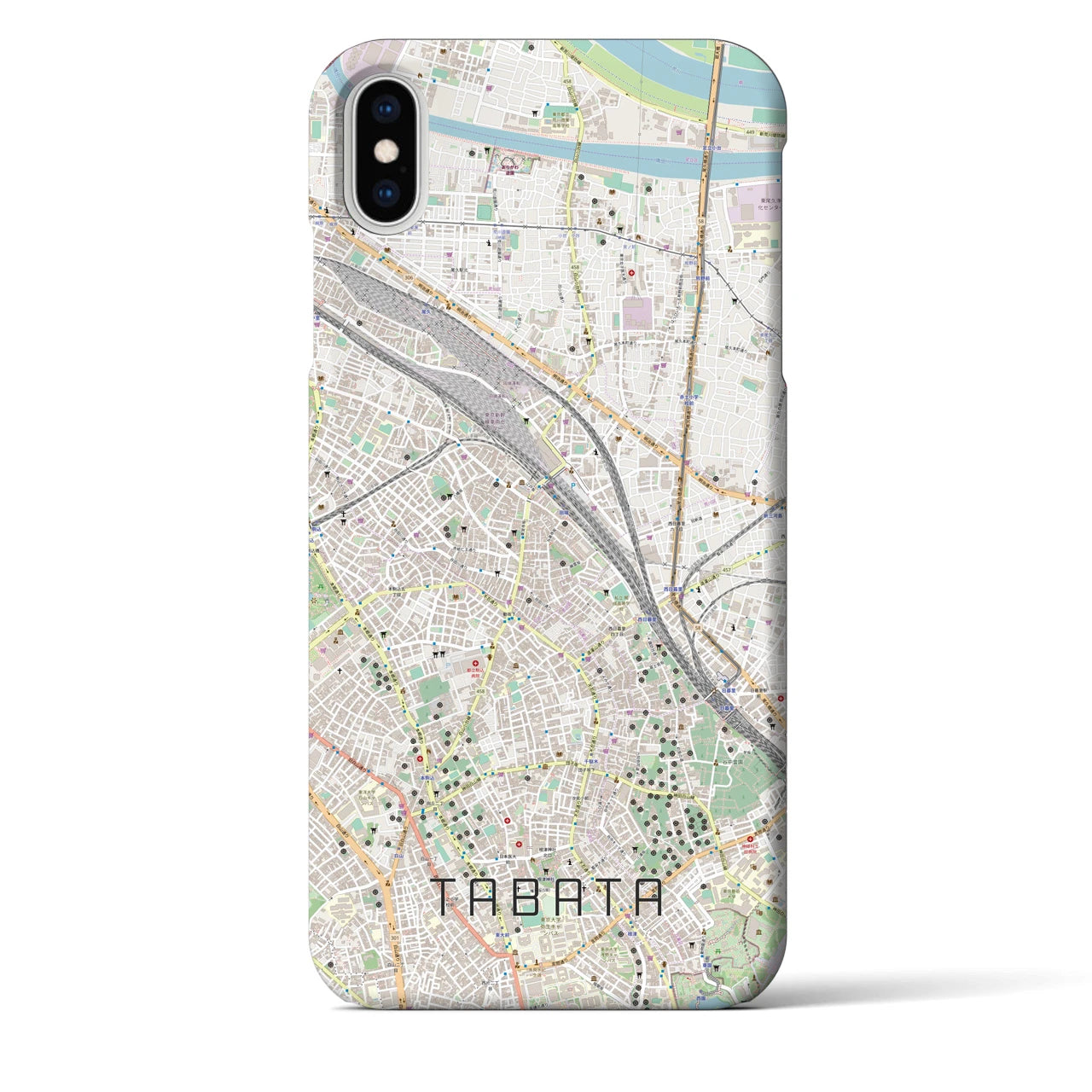【田端(東京都)】地図柄iPhoneケース(バックカバータイプ)