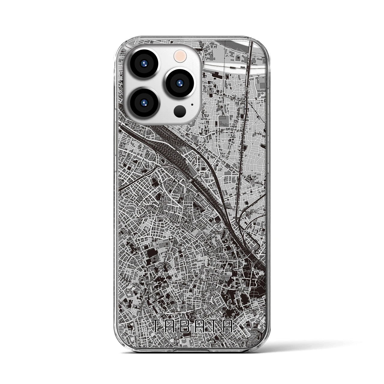 【田端(東京都)】地図柄iPhoneケース(クリアタイプ)