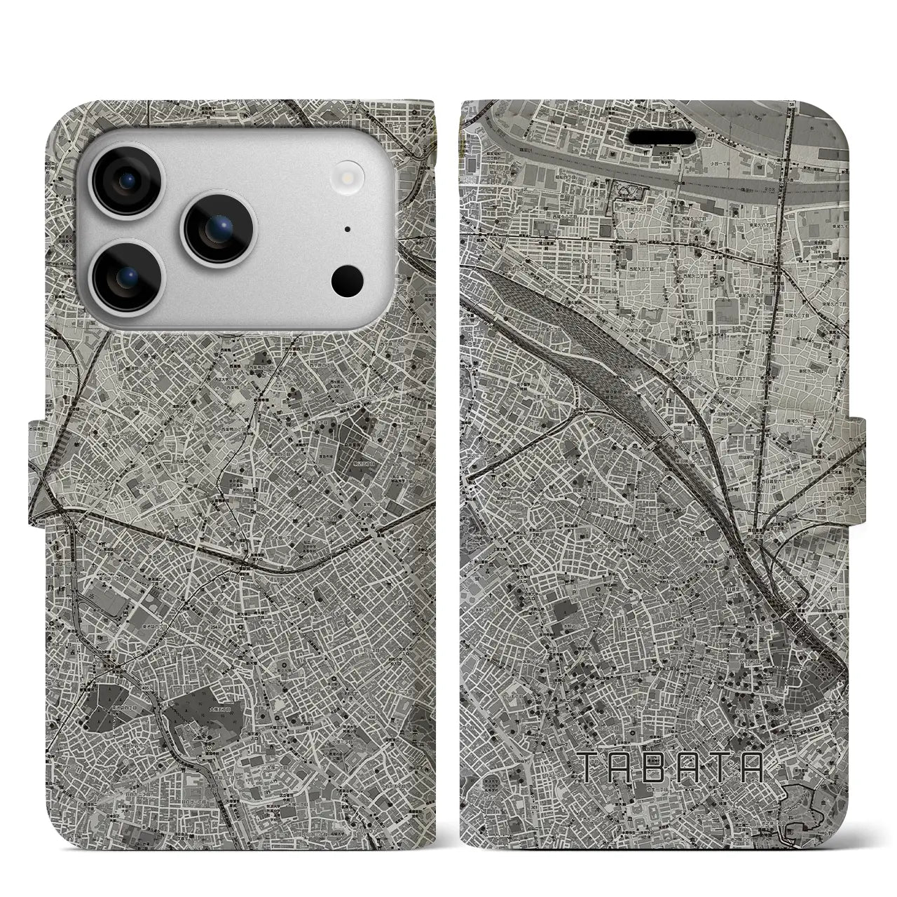 【田端(東京都)】地図柄iPhoneケース(手帳タイプ)