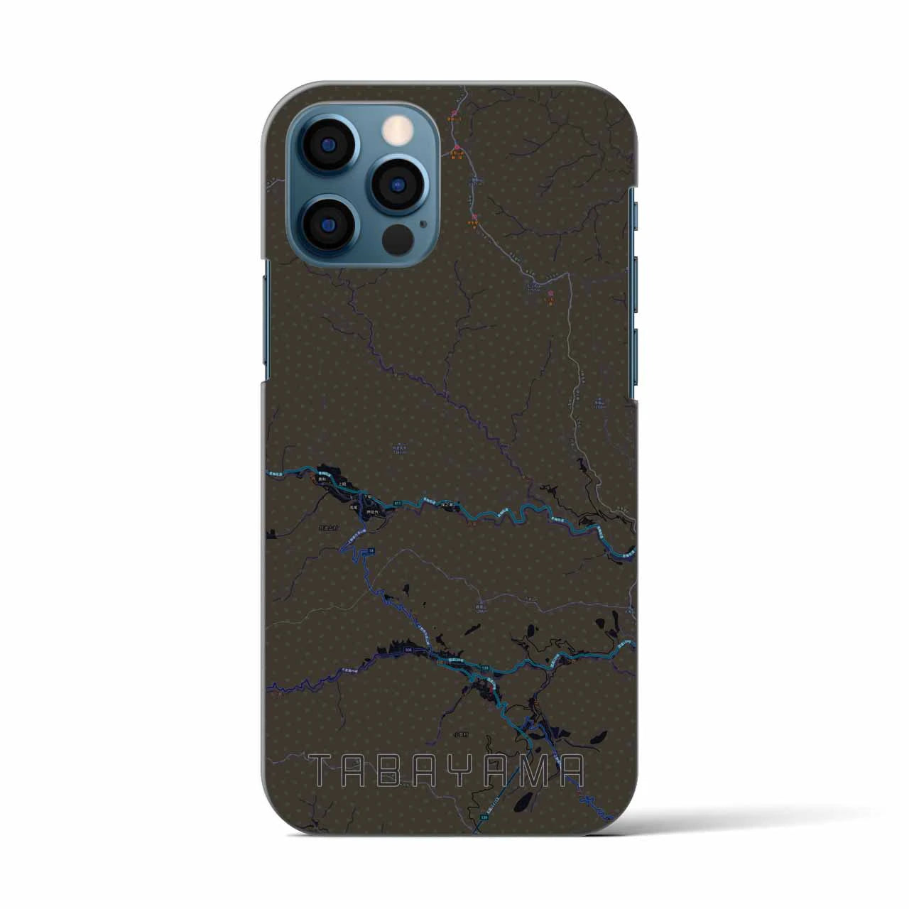 【丹波山(山梨県)】地図柄iPhoneケース(バックカバータイプ)