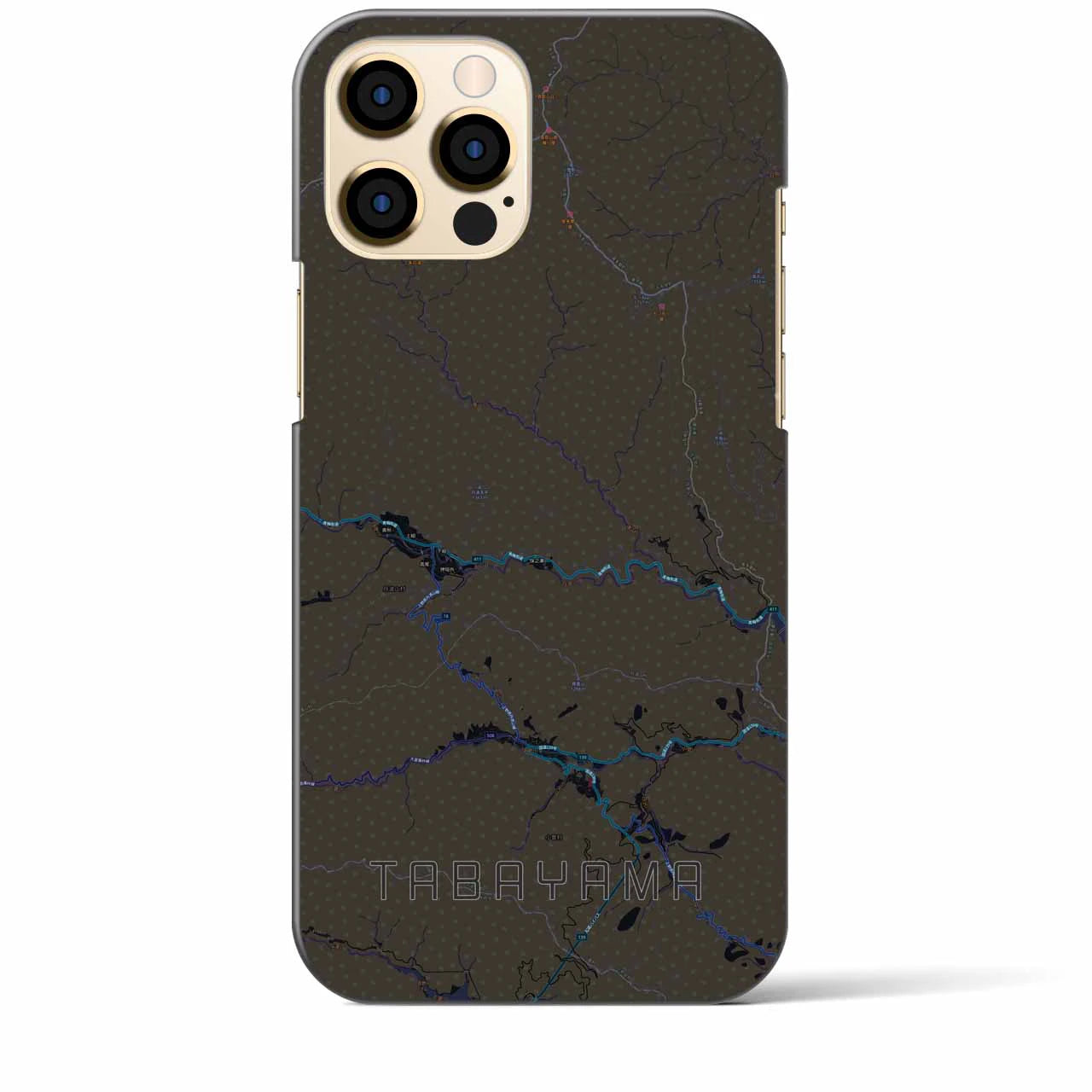 【丹波山(山梨県)】地図柄iPhoneケース(バックカバータイプ)