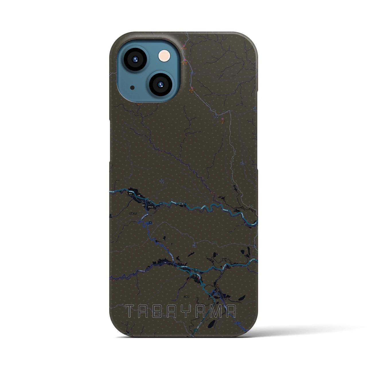 【丹波山(山梨県)】地図柄iPhoneケース(バックカバータイプ)