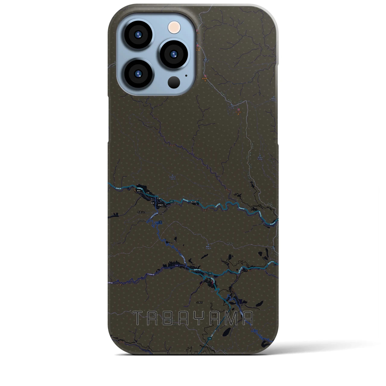 【丹波山(山梨県)】地図柄iPhoneケース(バックカバータイプ)