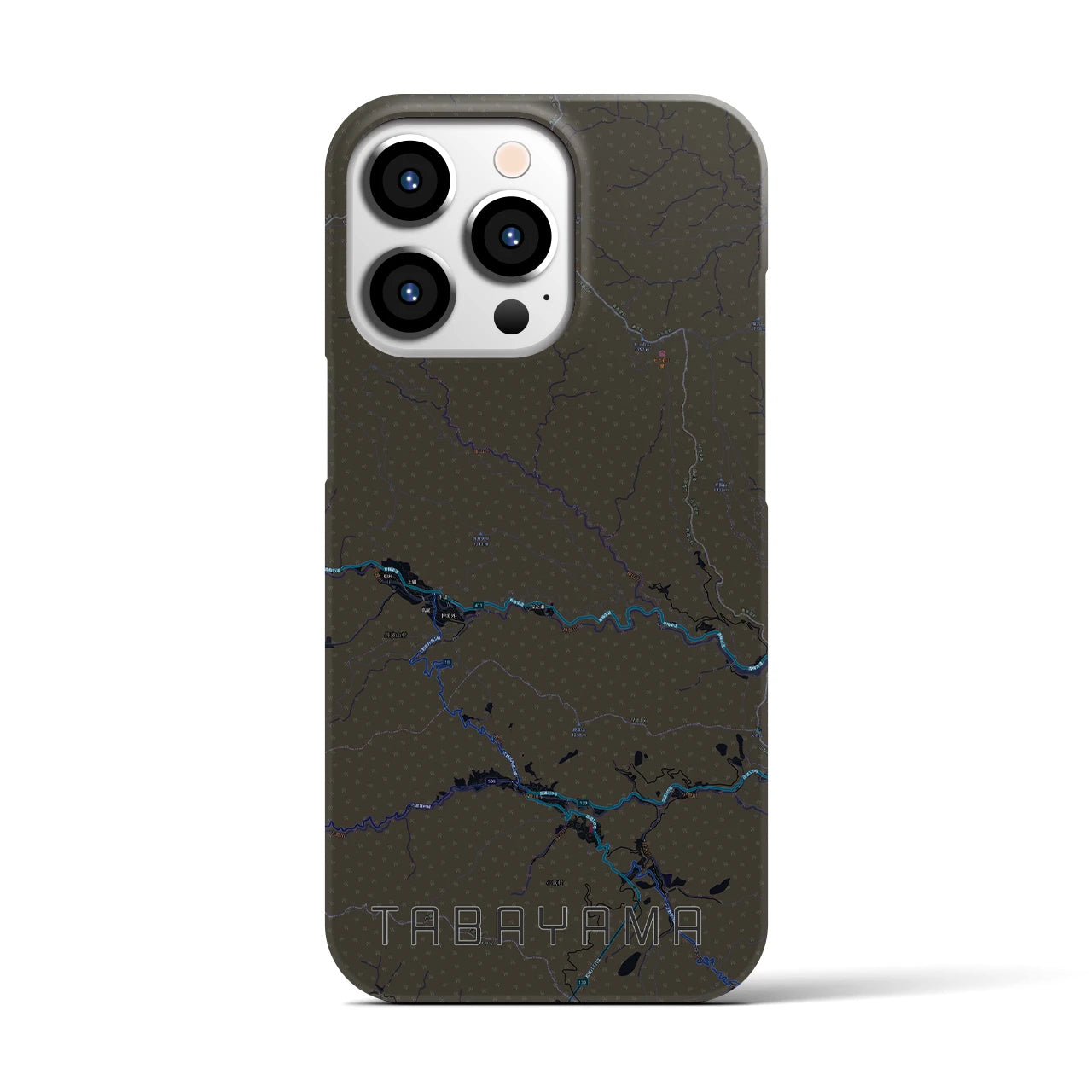 【丹波山(山梨県)】地図柄iPhoneケース(バックカバータイプ)