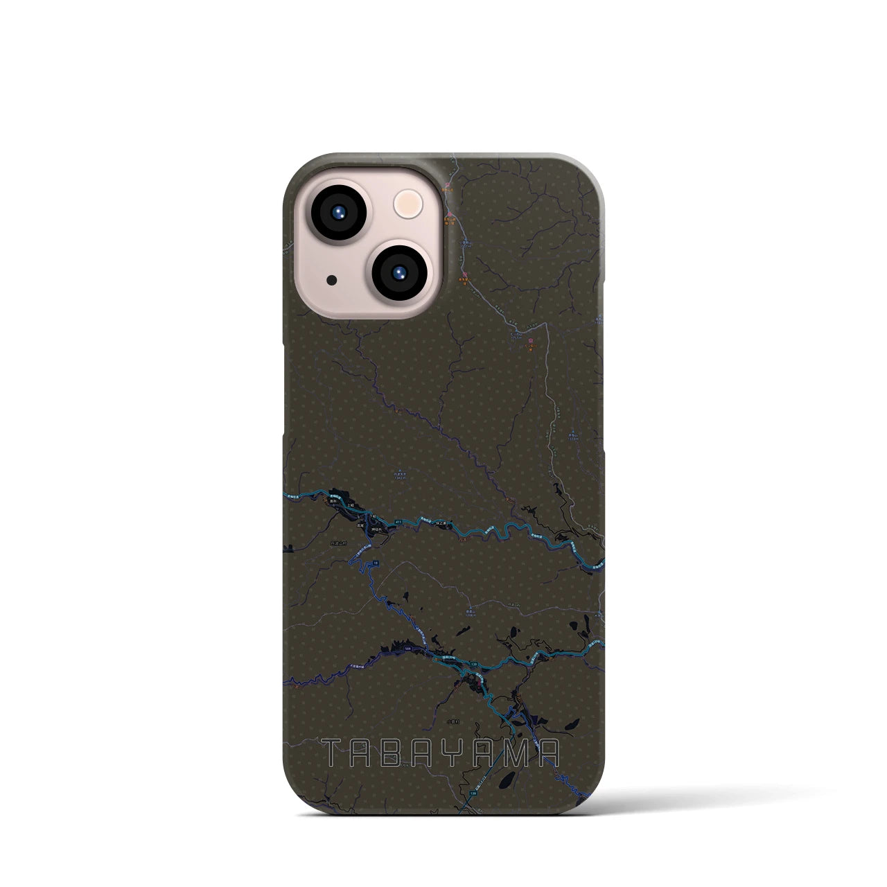 【丹波山(山梨県)】地図柄iPhoneケース(バックカバータイプ)