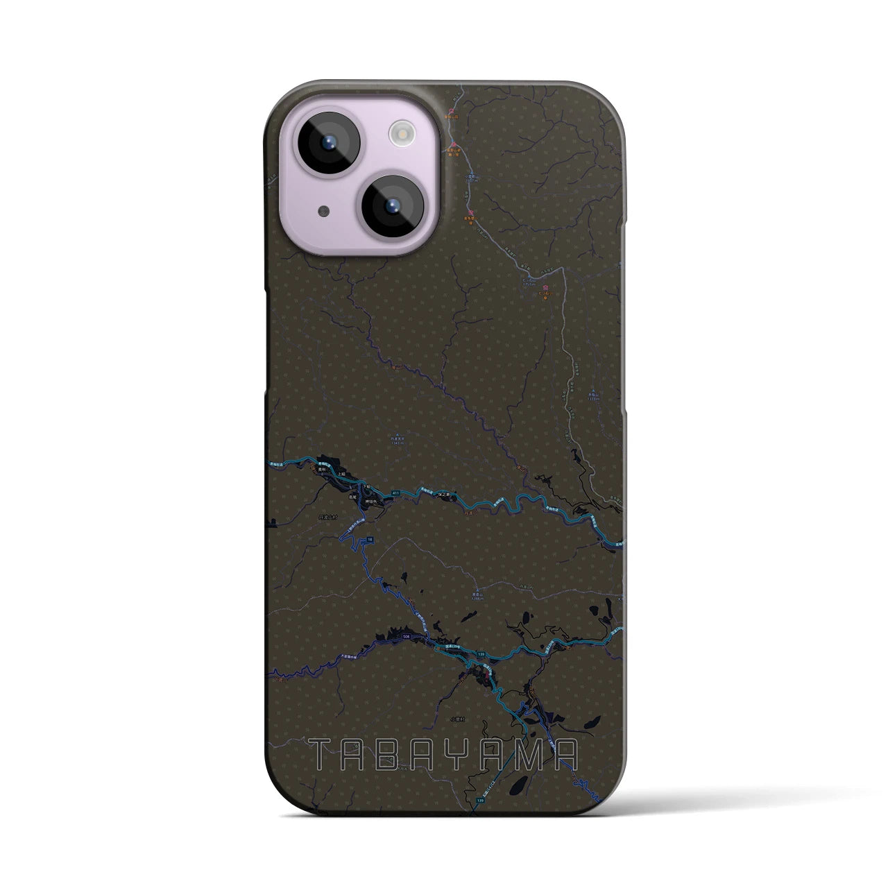 【丹波山(山梨県)】地図柄iPhoneケース(バックカバータイプ)