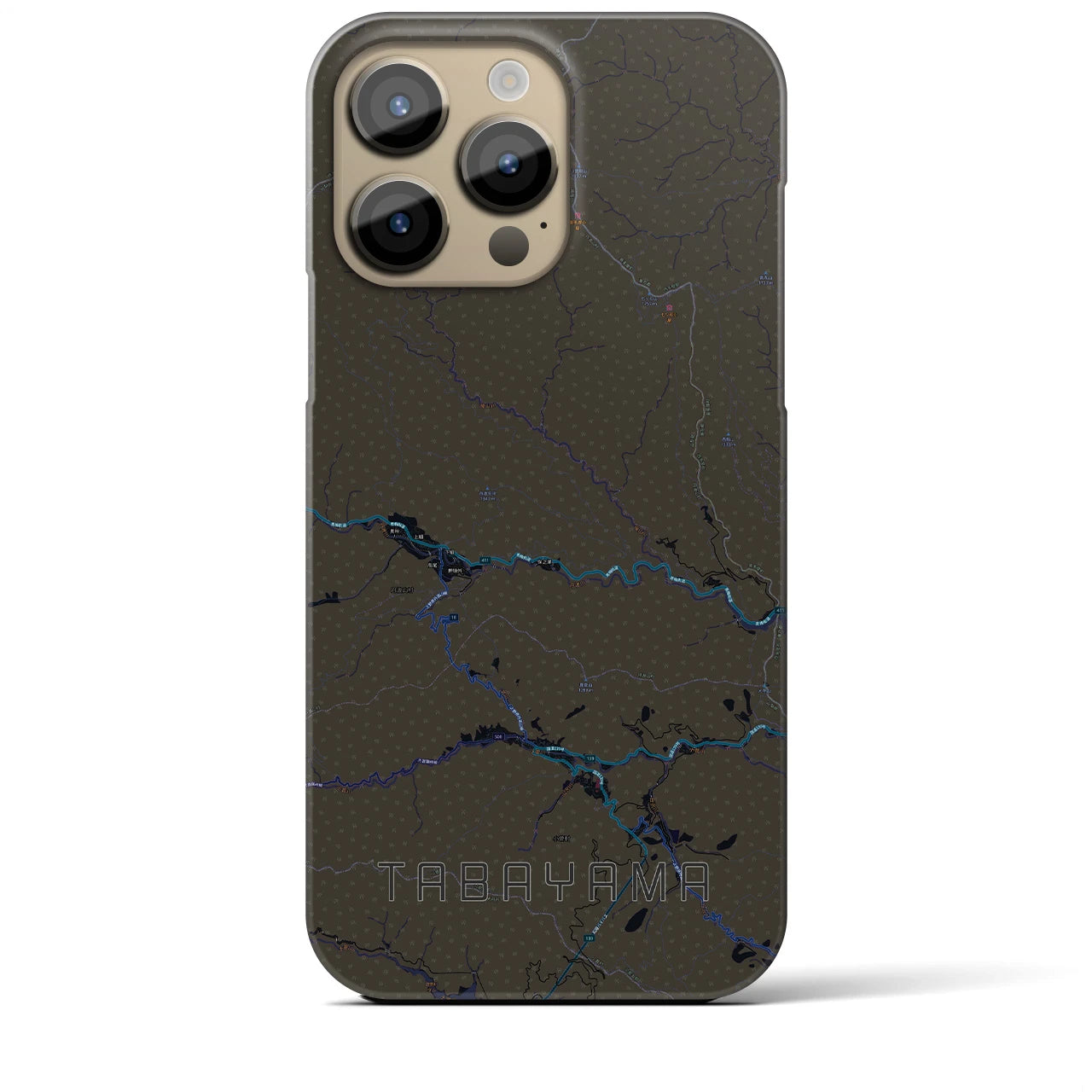 【丹波山(山梨県)】地図柄iPhoneケース(バックカバータイプ)