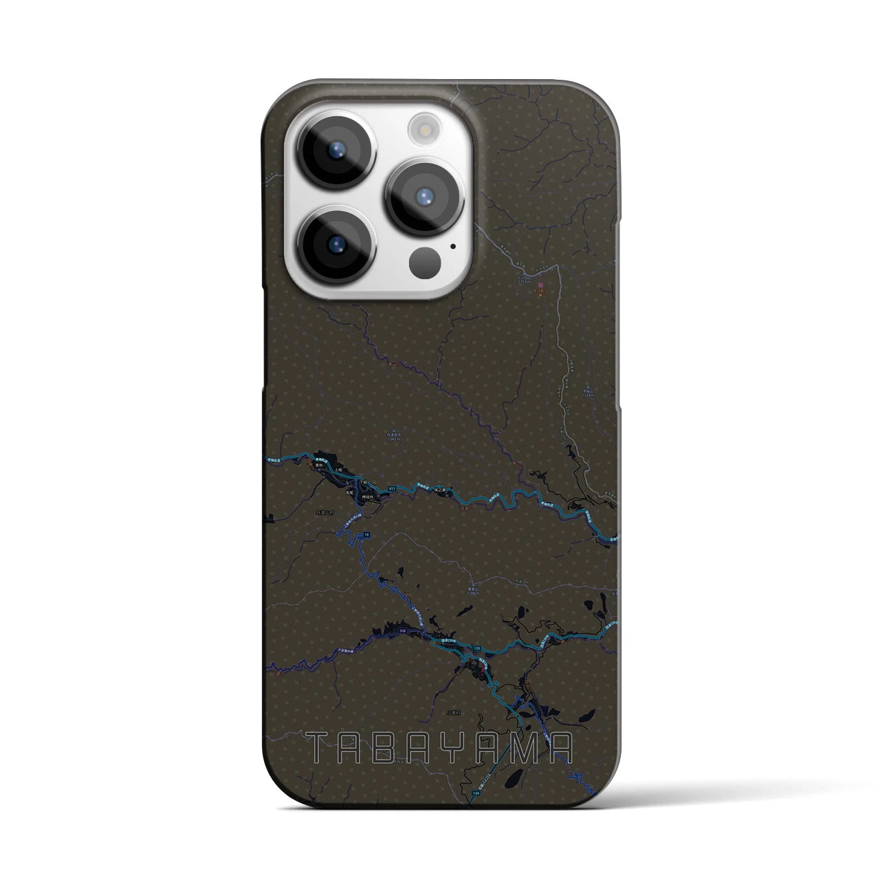 【丹波山(山梨県)】地図柄iPhoneケース(バックカバータイプ)