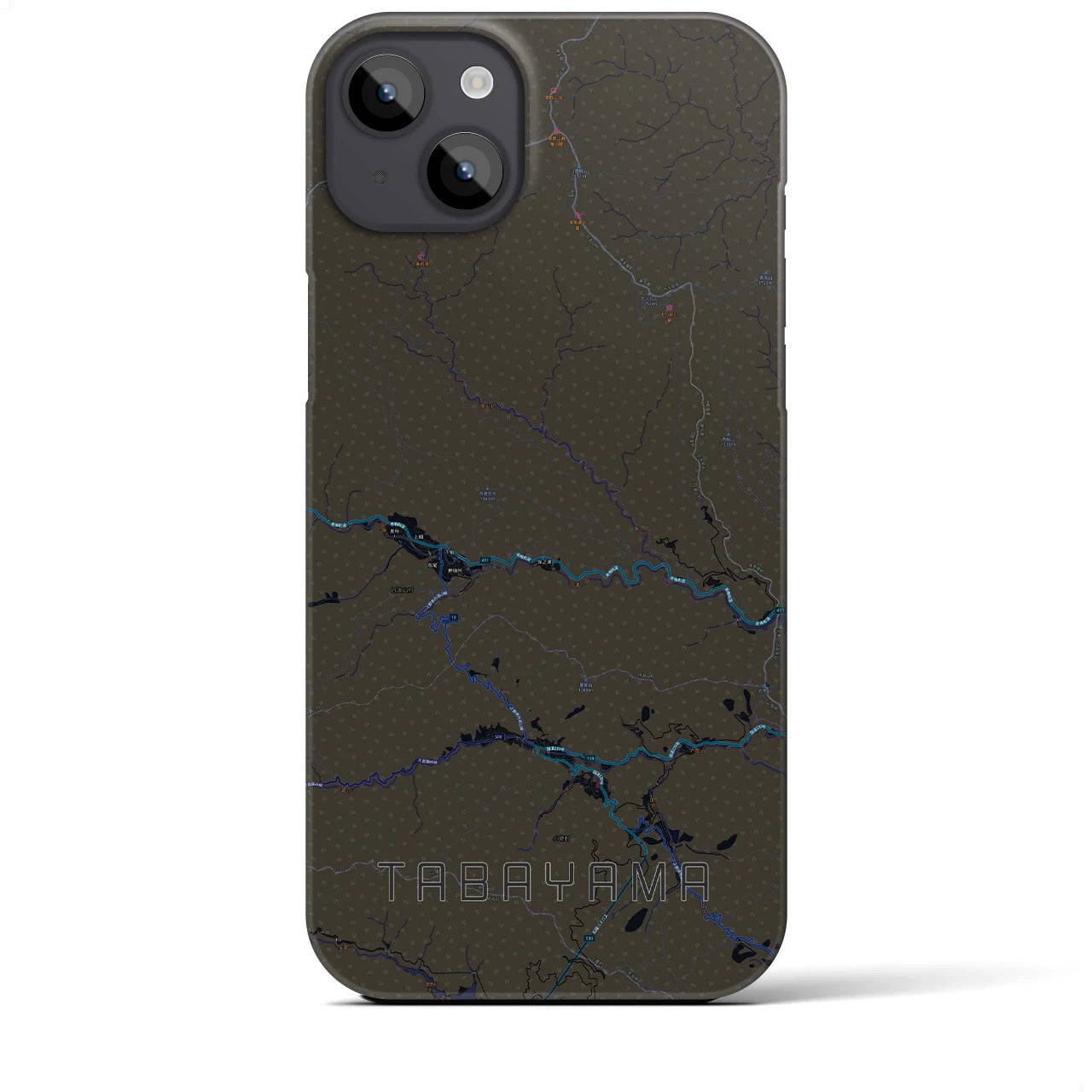 【丹波山(山梨県)】地図柄iPhoneケース(バックカバータイプ)