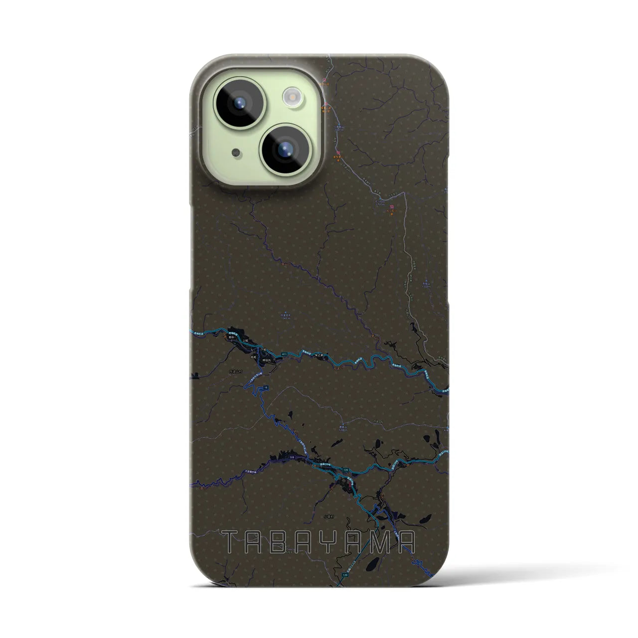 【丹波山(山梨県)】地図柄iPhoneケース(バックカバータイプ)