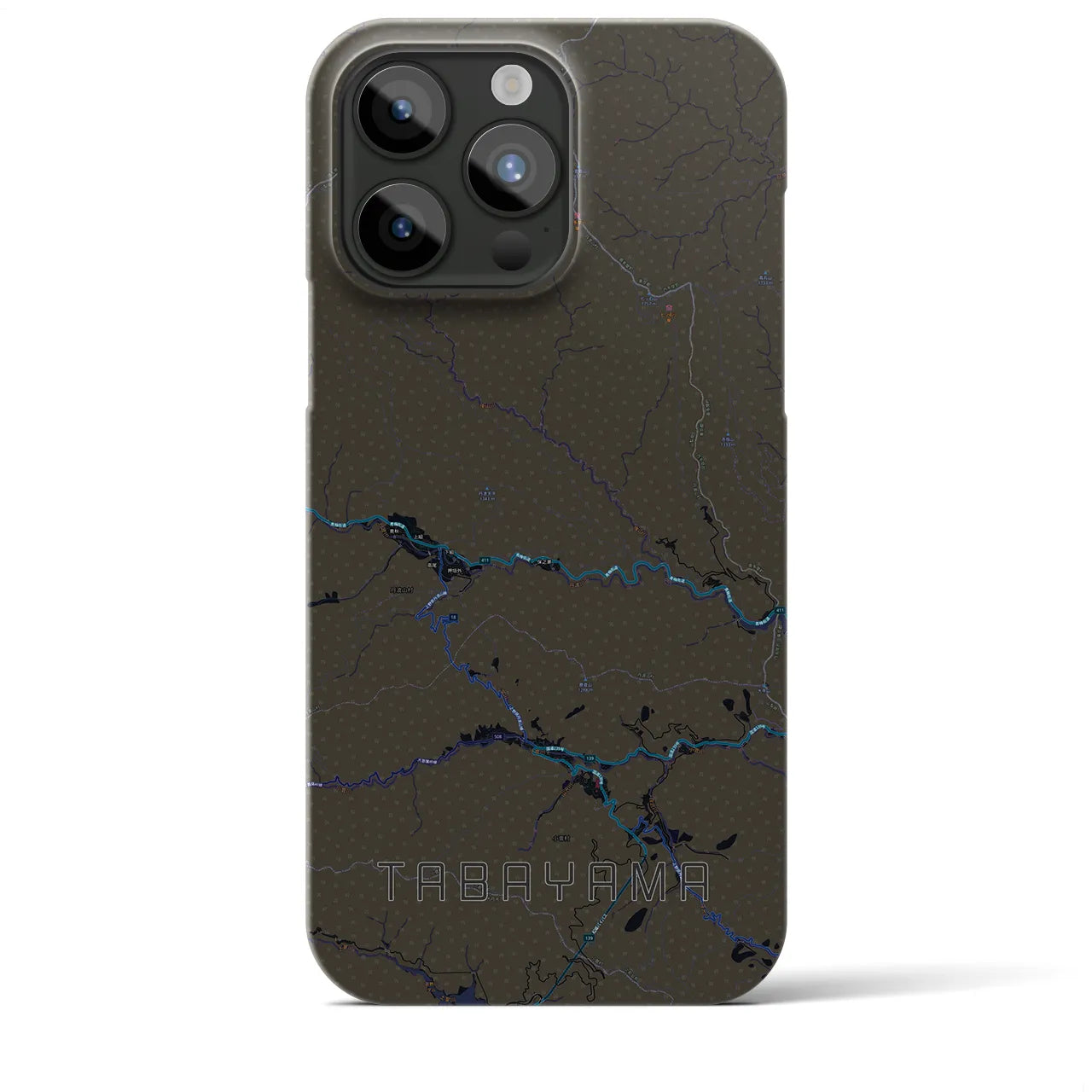 【丹波山(山梨県)】地図柄iPhoneケース(バックカバータイプ)