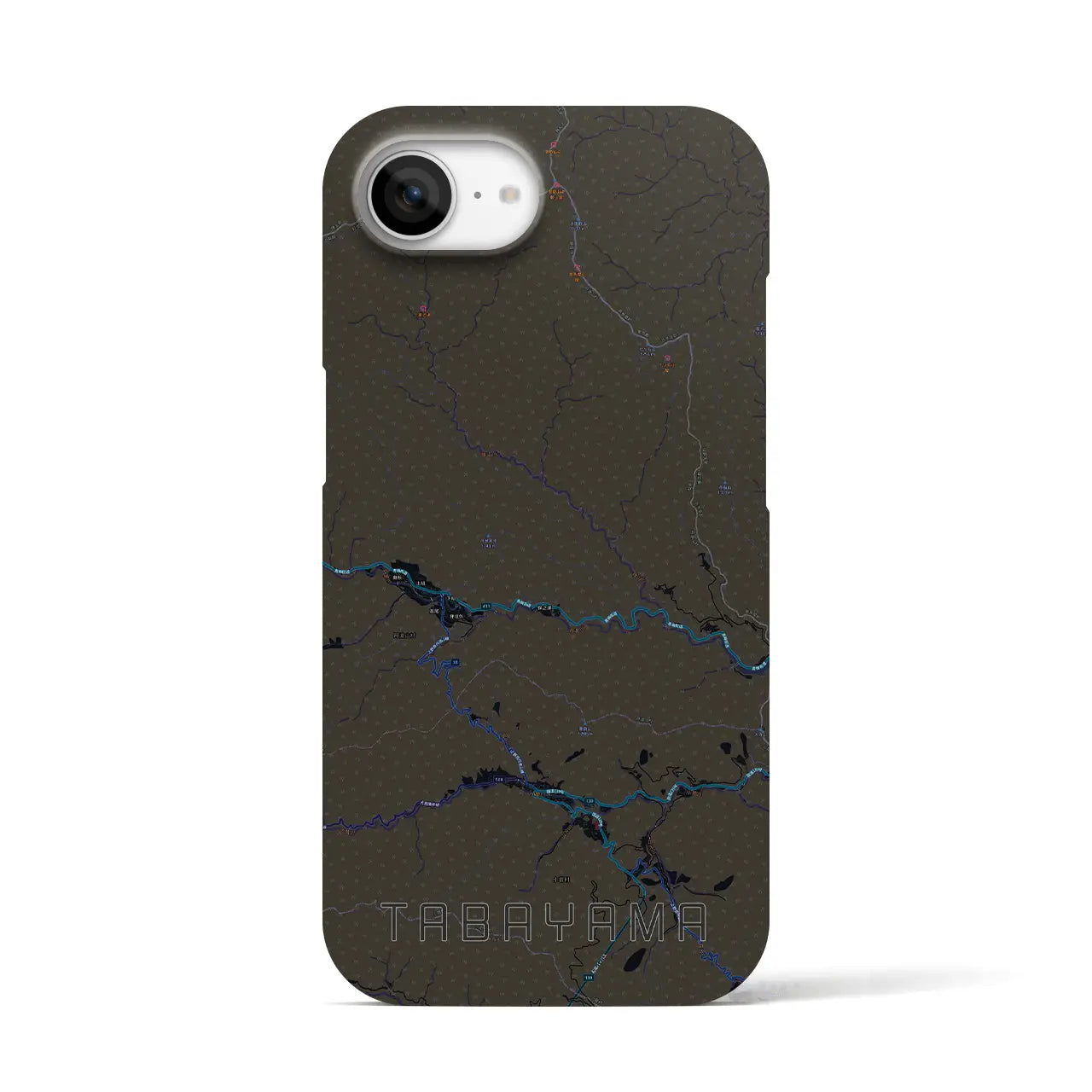 【丹波山(山梨県)】地図柄iPhoneケース(バックカバータイプ)