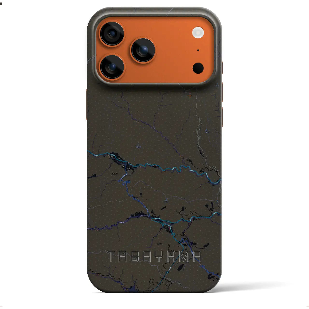 【丹波山(山梨県)】地図柄iPhoneケース(バックカバータイプ)