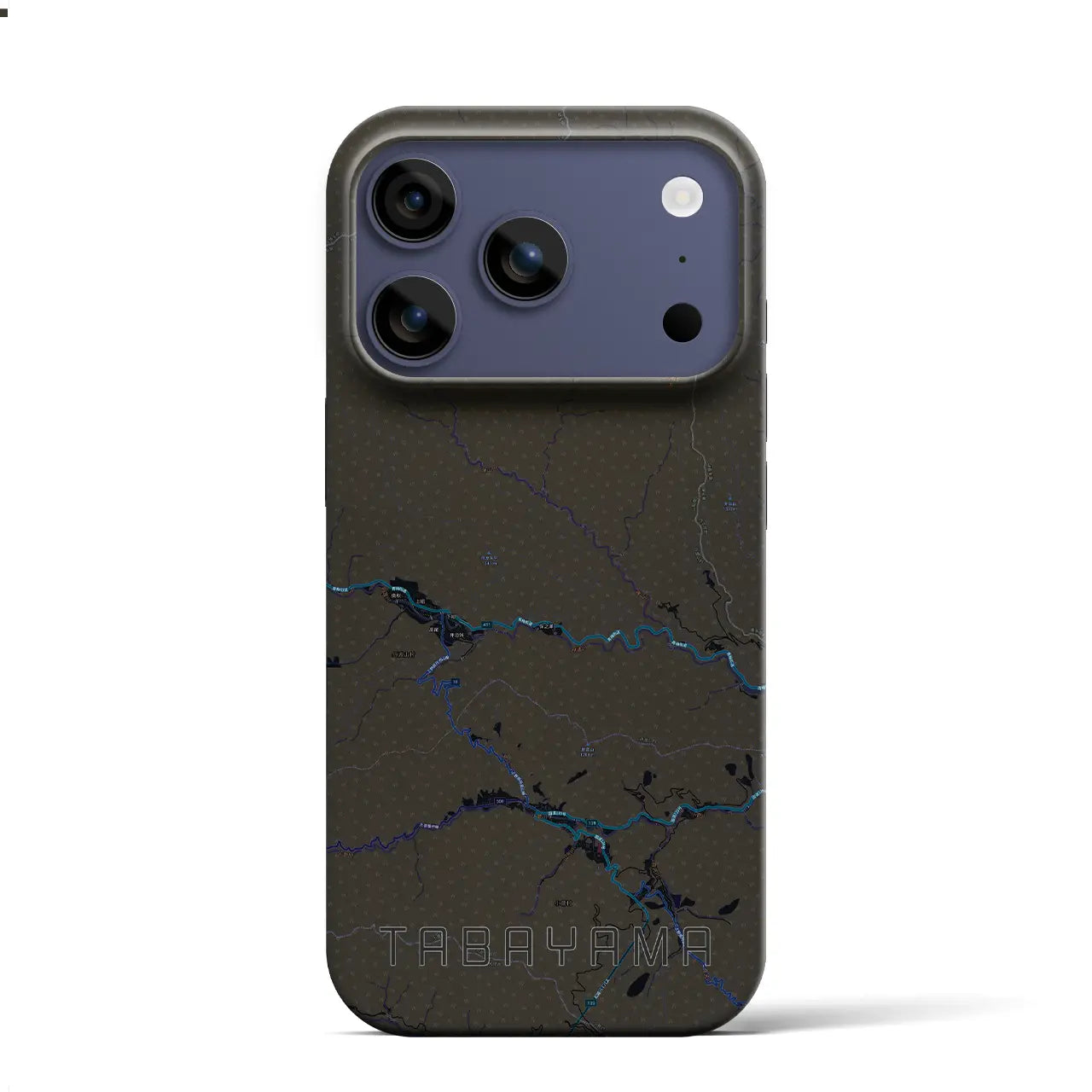 【丹波山(山梨県)】地図柄iPhoneケース(バックカバータイプ)