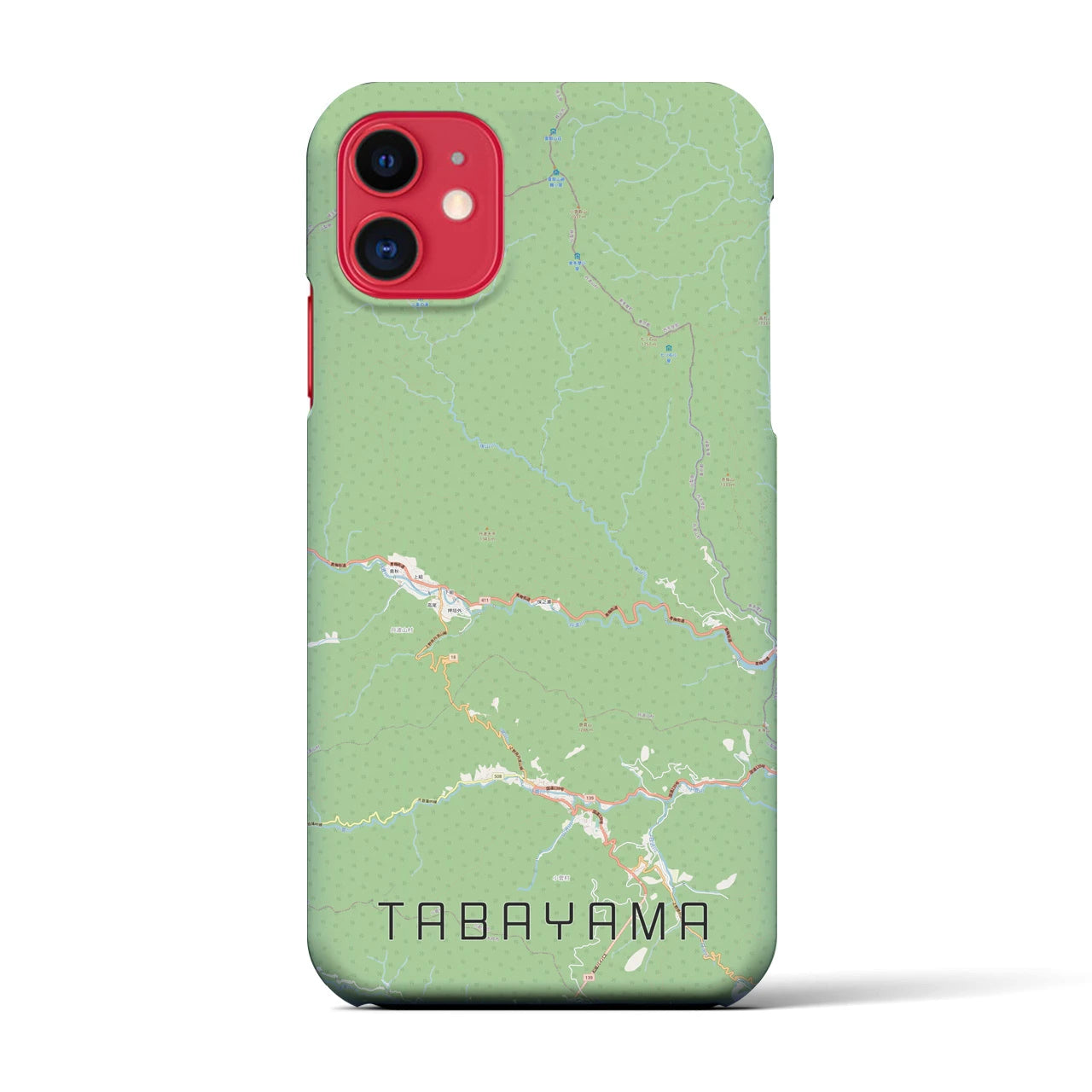【丹波山(山梨県)】地図柄iPhoneケース(バックカバータイプ)