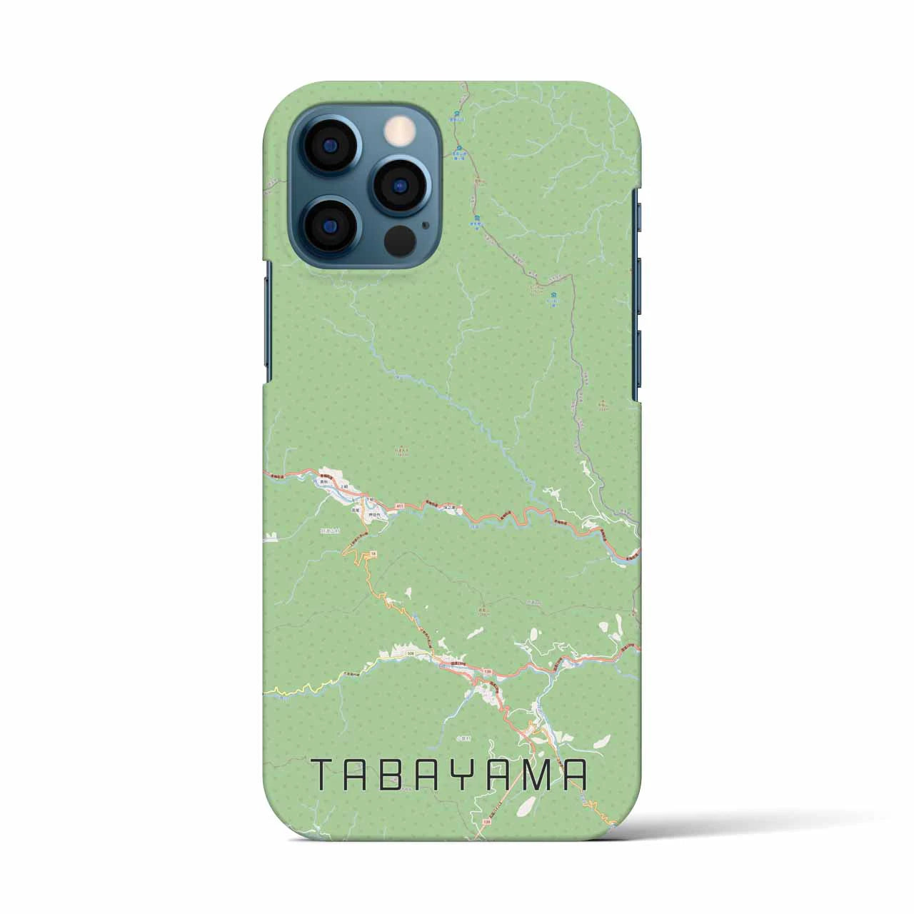 【丹波山(山梨県)】地図柄iPhoneケース(バックカバータイプ)
