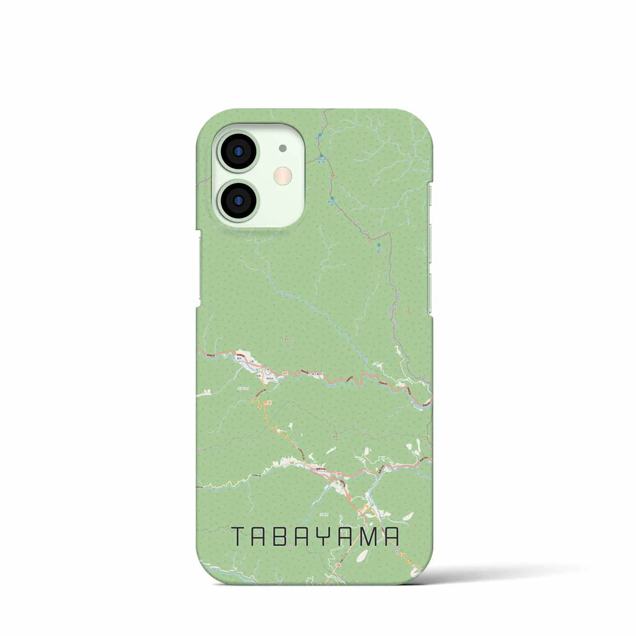 【丹波山(山梨県)】地図柄iPhoneケース(バックカバータイプ)