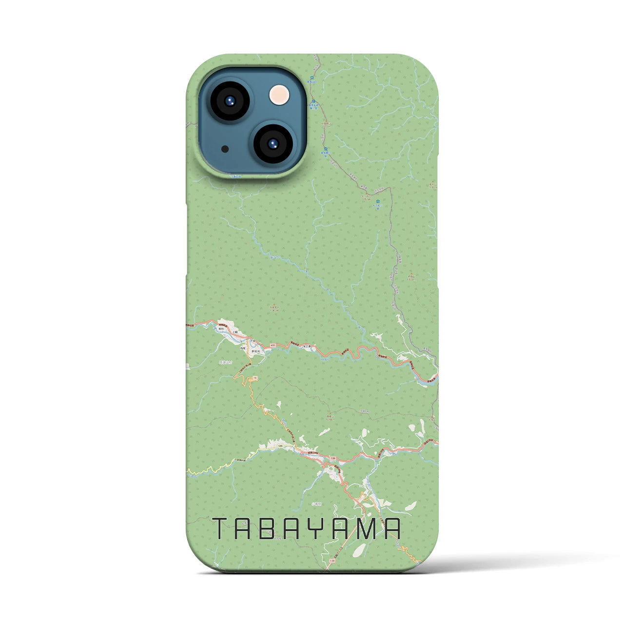 【丹波山(山梨県)】地図柄iPhoneケース(バックカバータイプ)