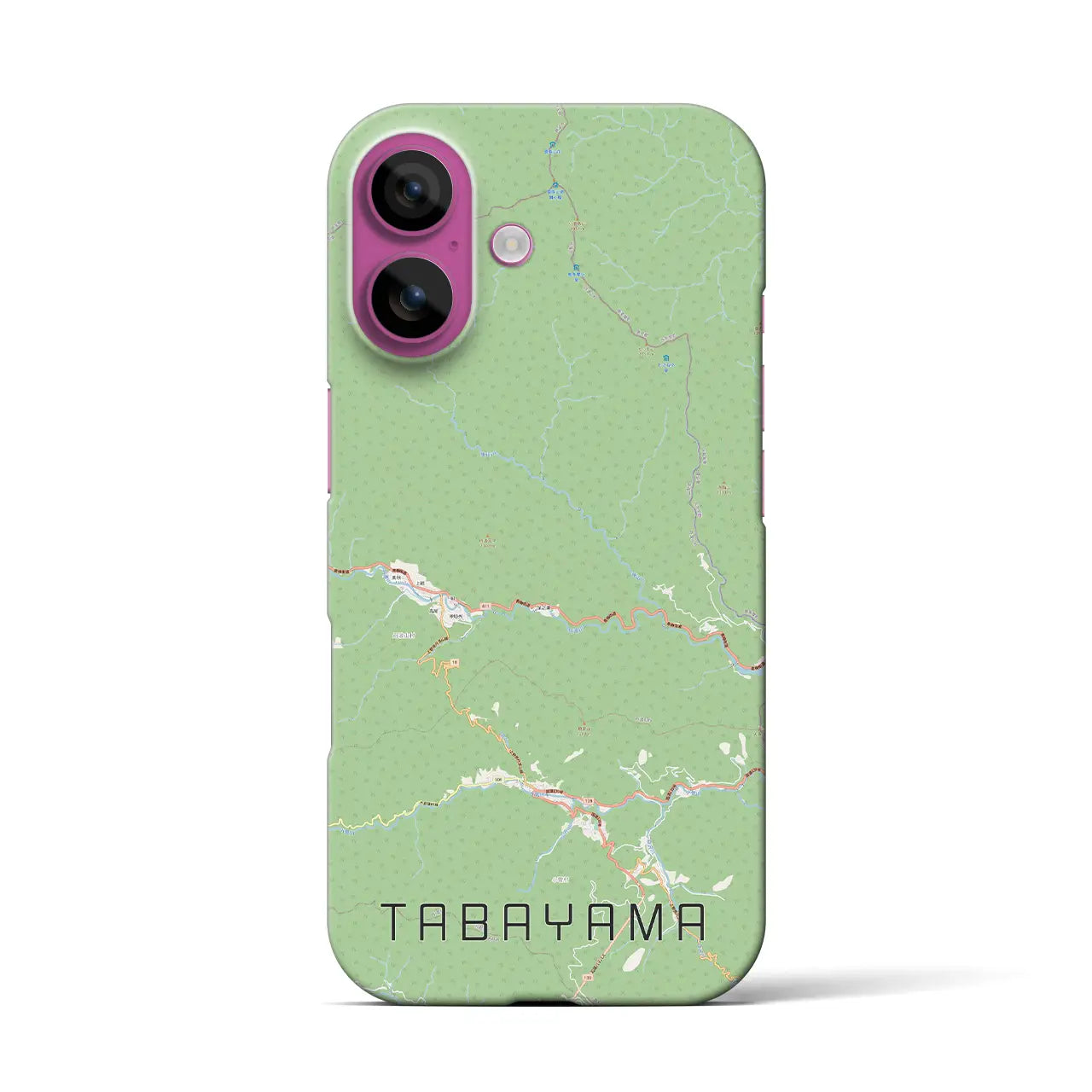 【丹波山(山梨県)】地図柄iPhoneケース(バックカバータイプ)