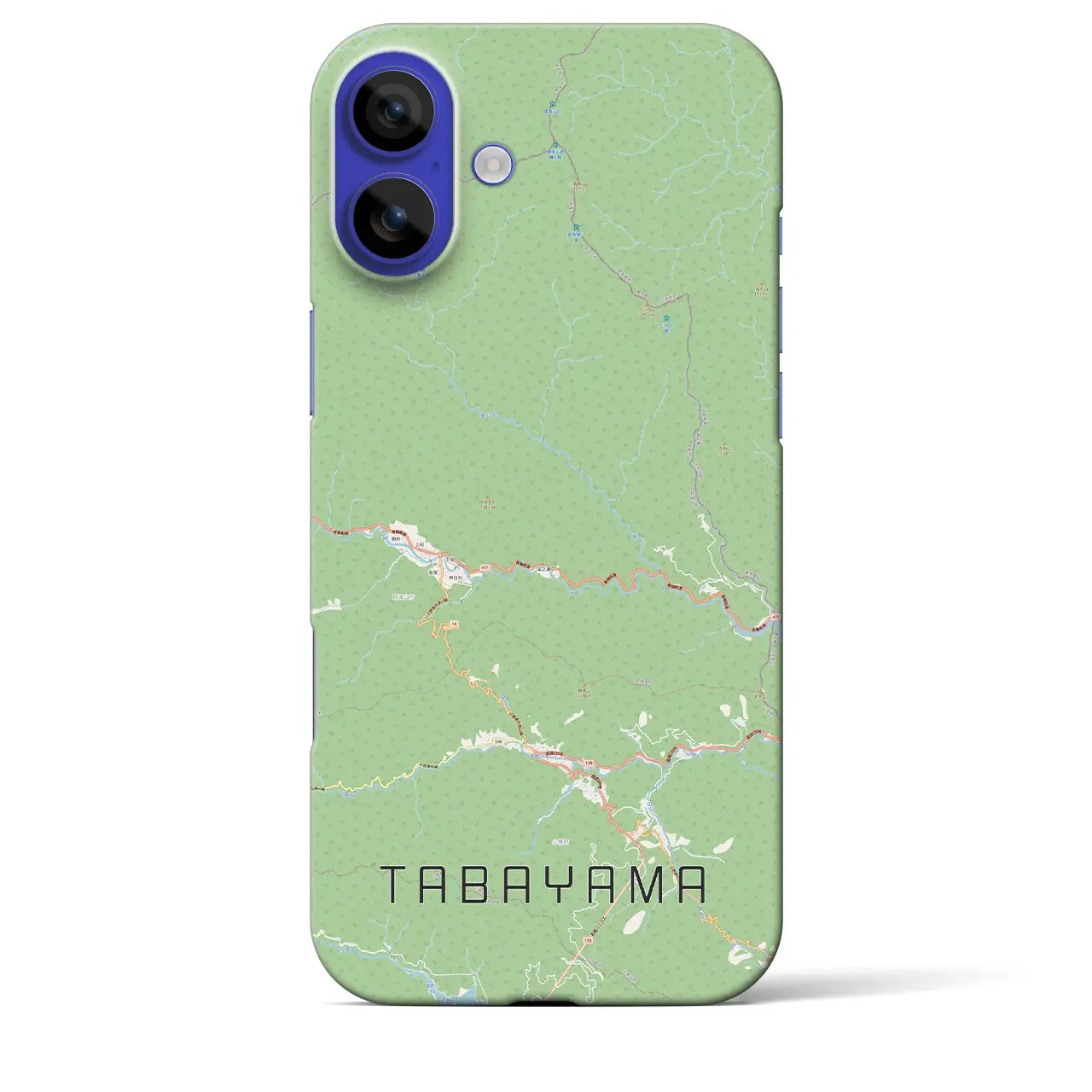 【丹波山(山梨県)】地図柄iPhoneケース(バックカバータイプ)