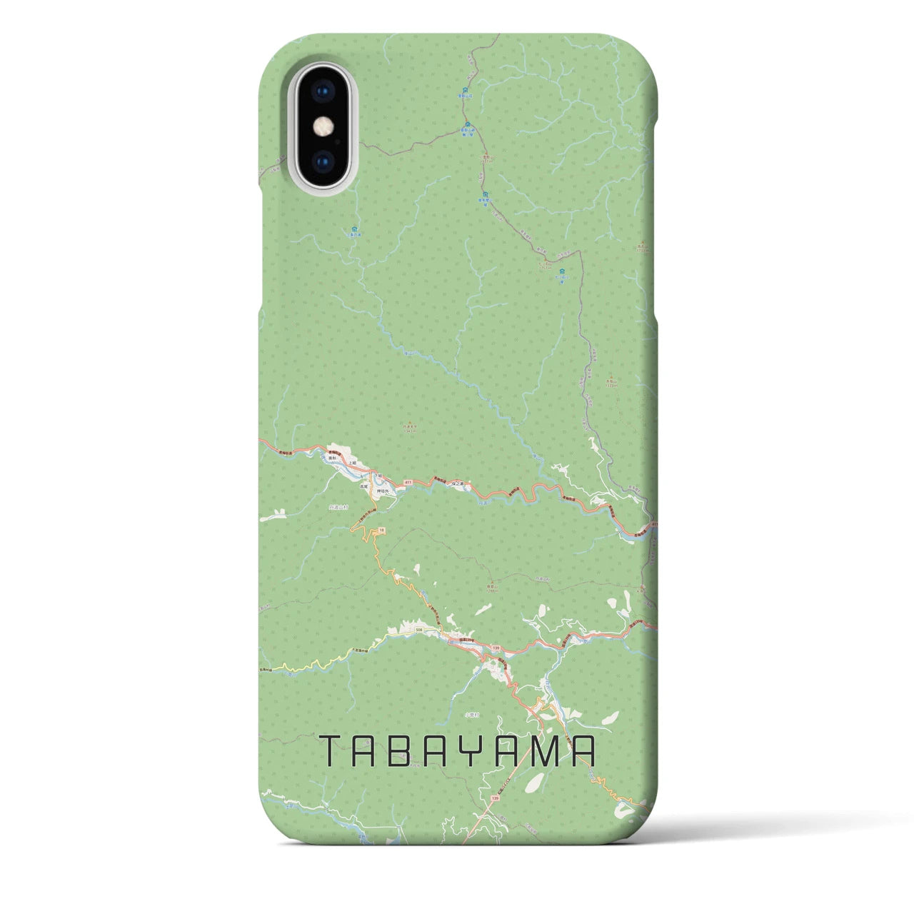 【丹波山(山梨県)】地図柄iPhoneケース(バックカバータイプ)
