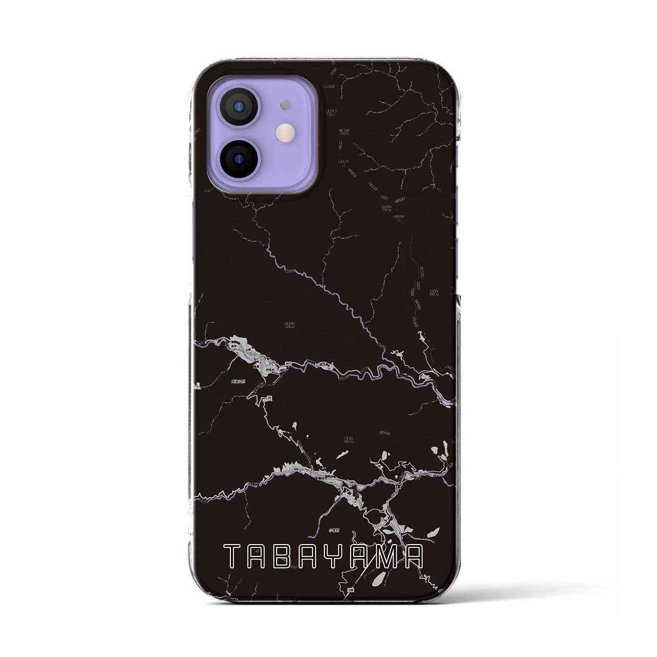 【丹波山(山梨県)】地図柄iPhoneケース(クリアタイプ)