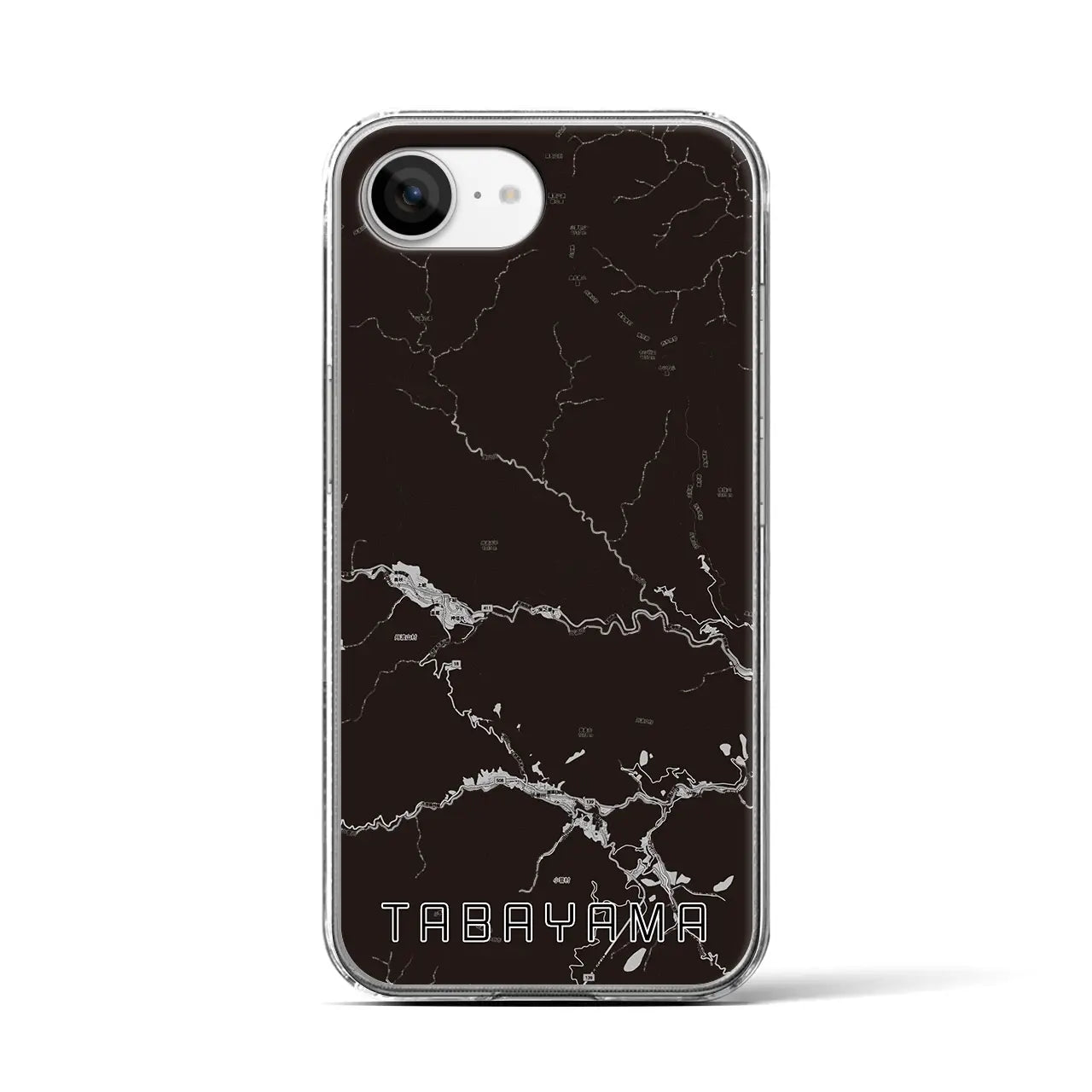 【丹波山(山梨県)】地図柄iPhoneケース(クリアタイプ)