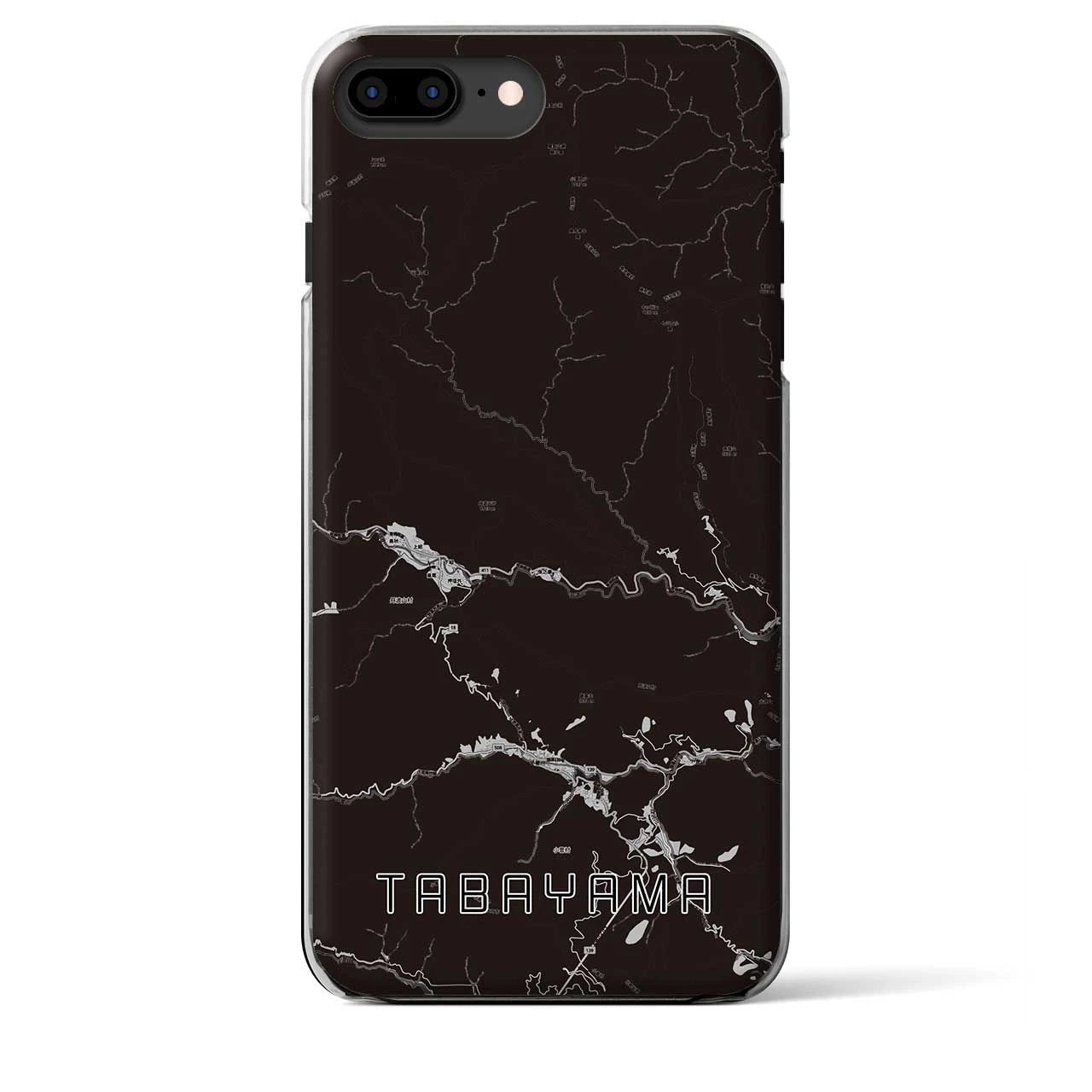 【丹波山(山梨県)】地図柄iPhoneケース(クリアタイプ)