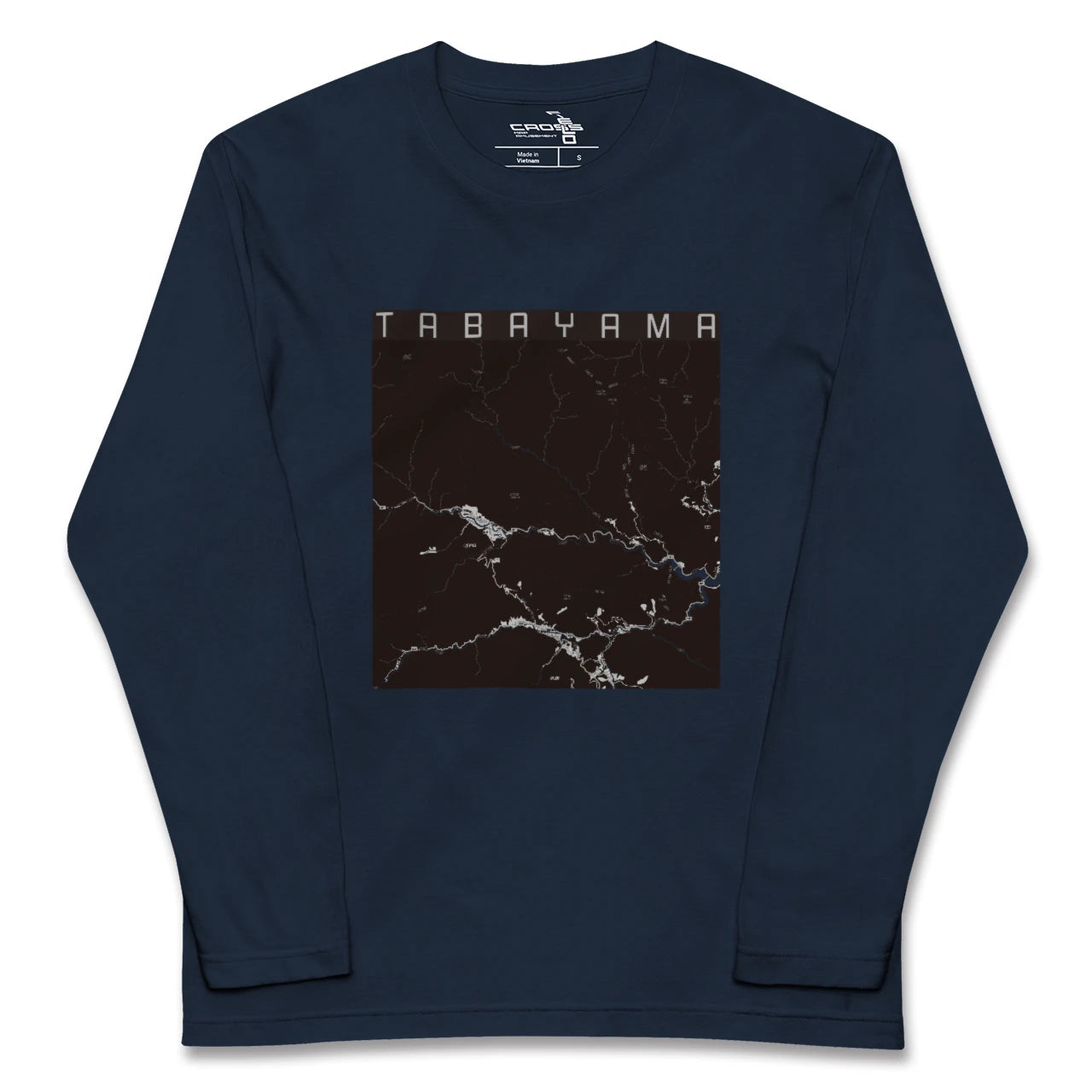 【丹波山(山梨県)】地図柄ロングスリーブTシャツ