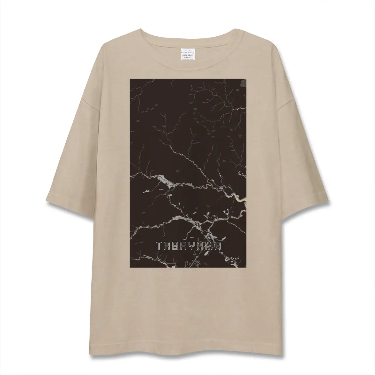 【丹波山(山梨県)】地図柄ビッグシルエットTシャツ