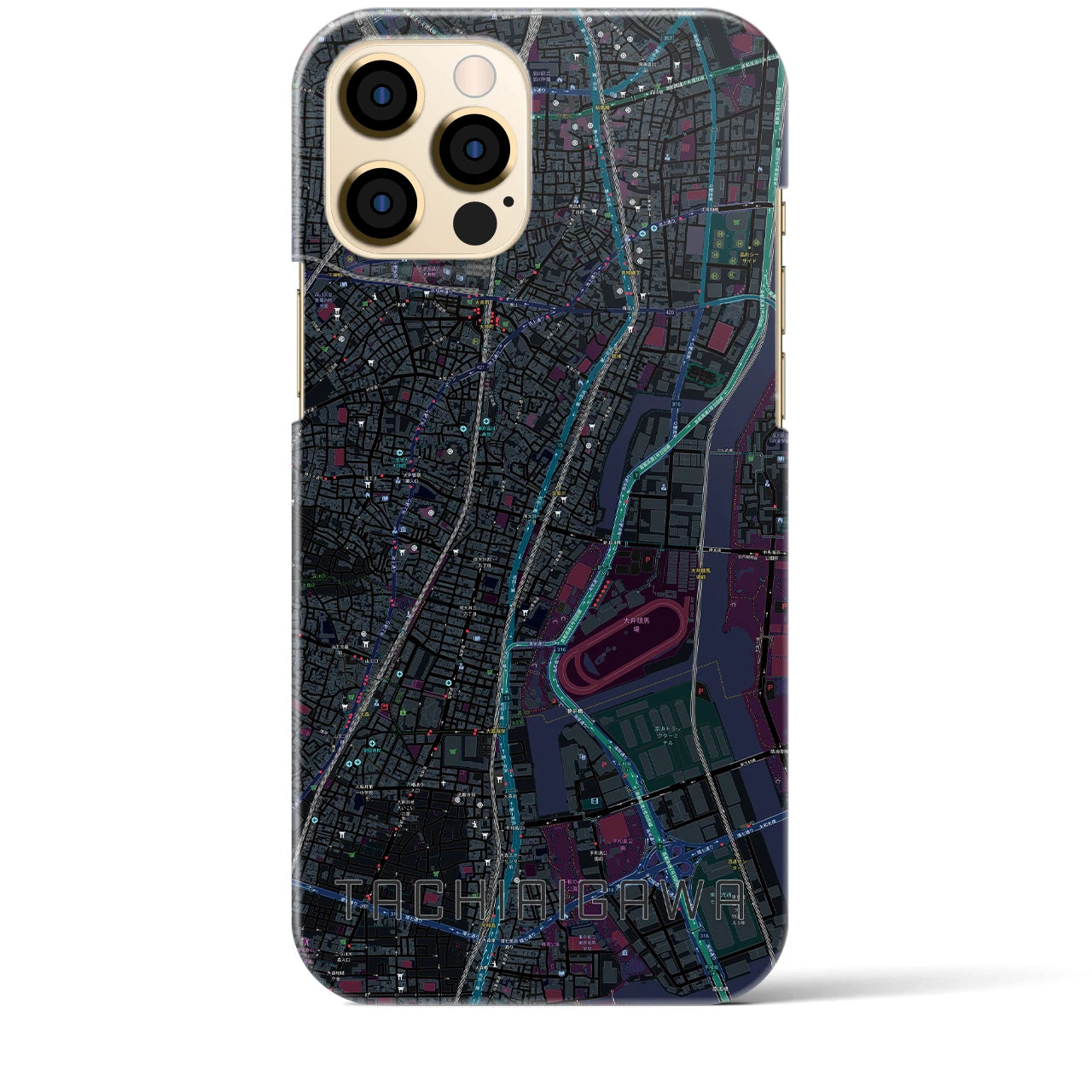 【立会川(東京都)】地図柄iPhoneケース(バックカバータイプ)