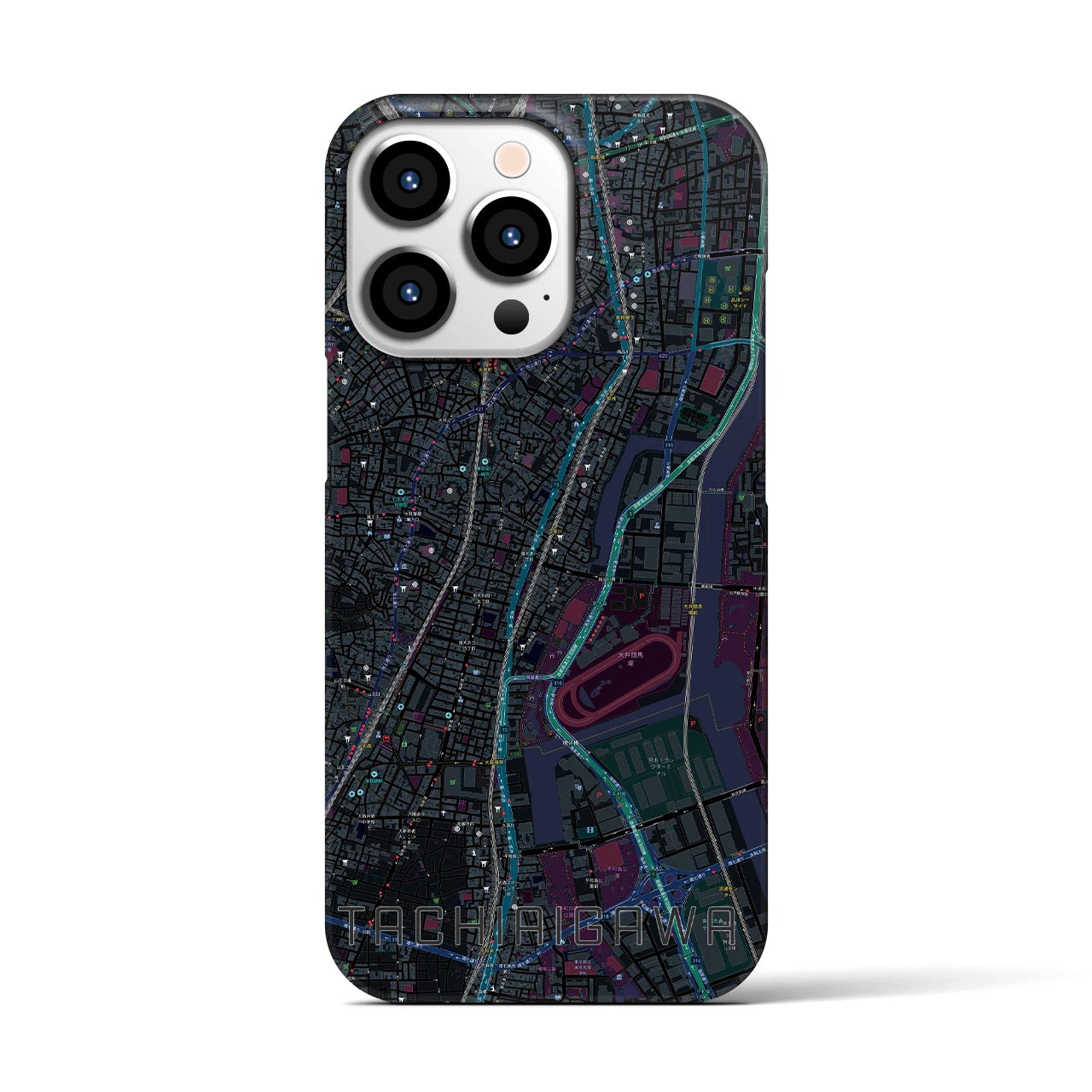 【立会川(東京都)】地図柄iPhoneケース(バックカバータイプ)