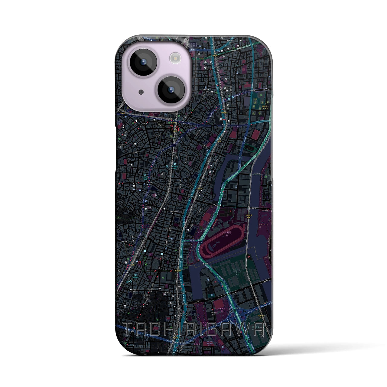 【立会川(東京都)】地図柄iPhoneケース(バックカバータイプ)
