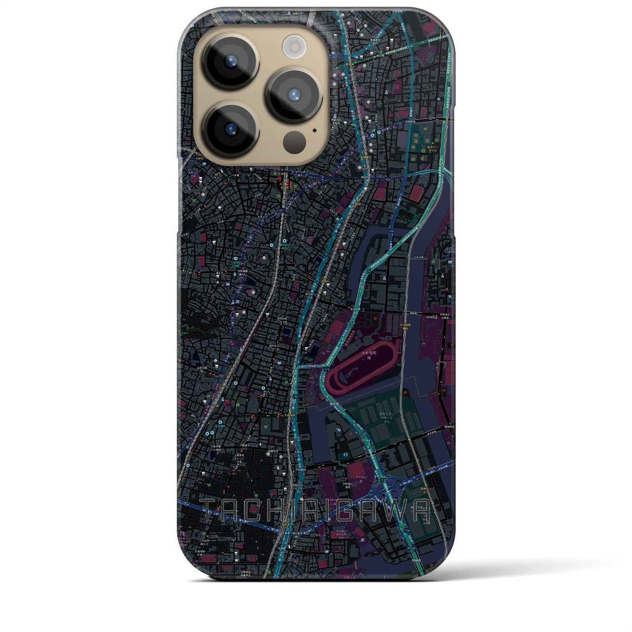 【立会川(東京都)】地図柄iPhoneケース(バックカバータイプ)