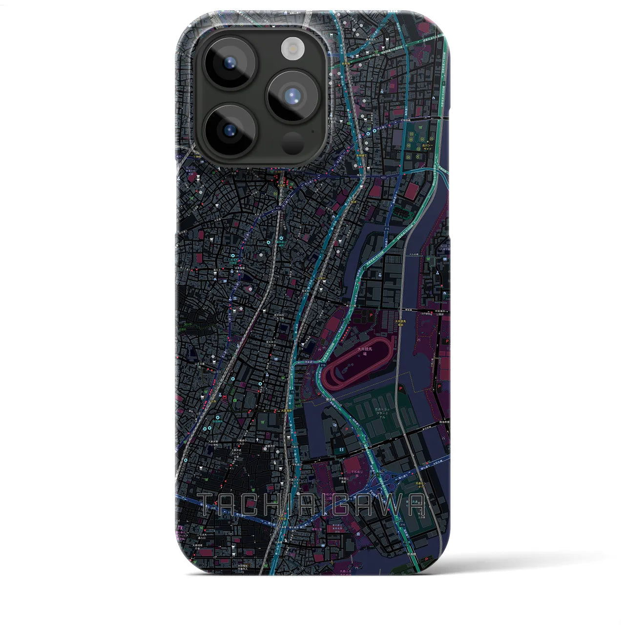【立会川(東京都)】地図柄iPhoneケース(バックカバータイプ)