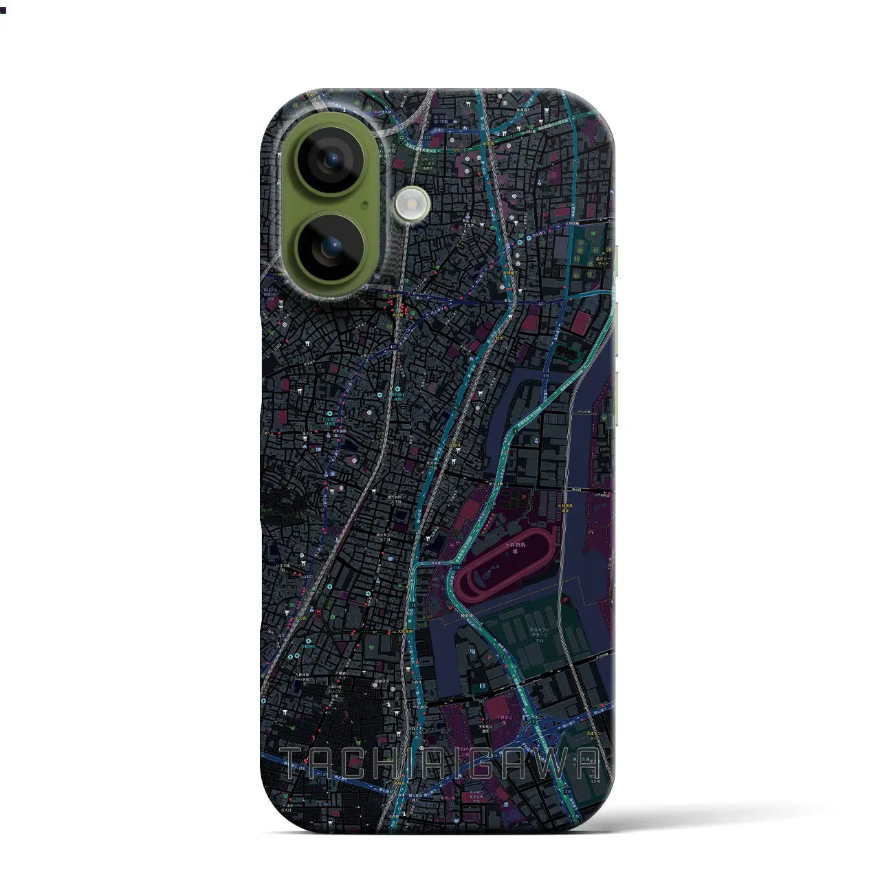 【立会川(東京都)】地図柄iPhoneケース(バックカバータイプ)