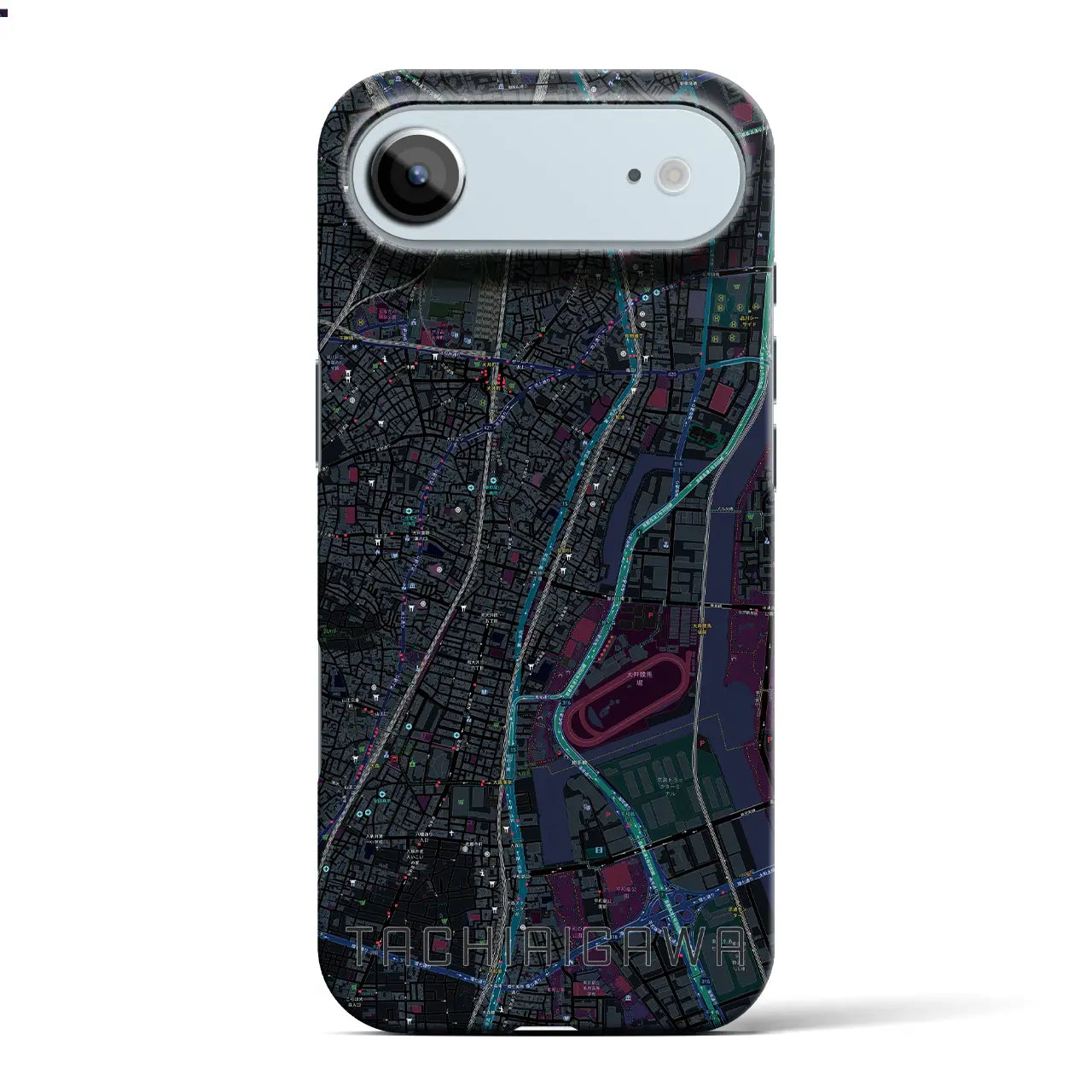 【立会川(東京都)】地図柄iPhoneケース(バックカバータイプ)