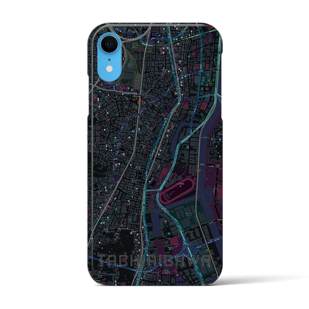 【立会川(東京都)】地図柄iPhoneケース(バックカバータイプ)